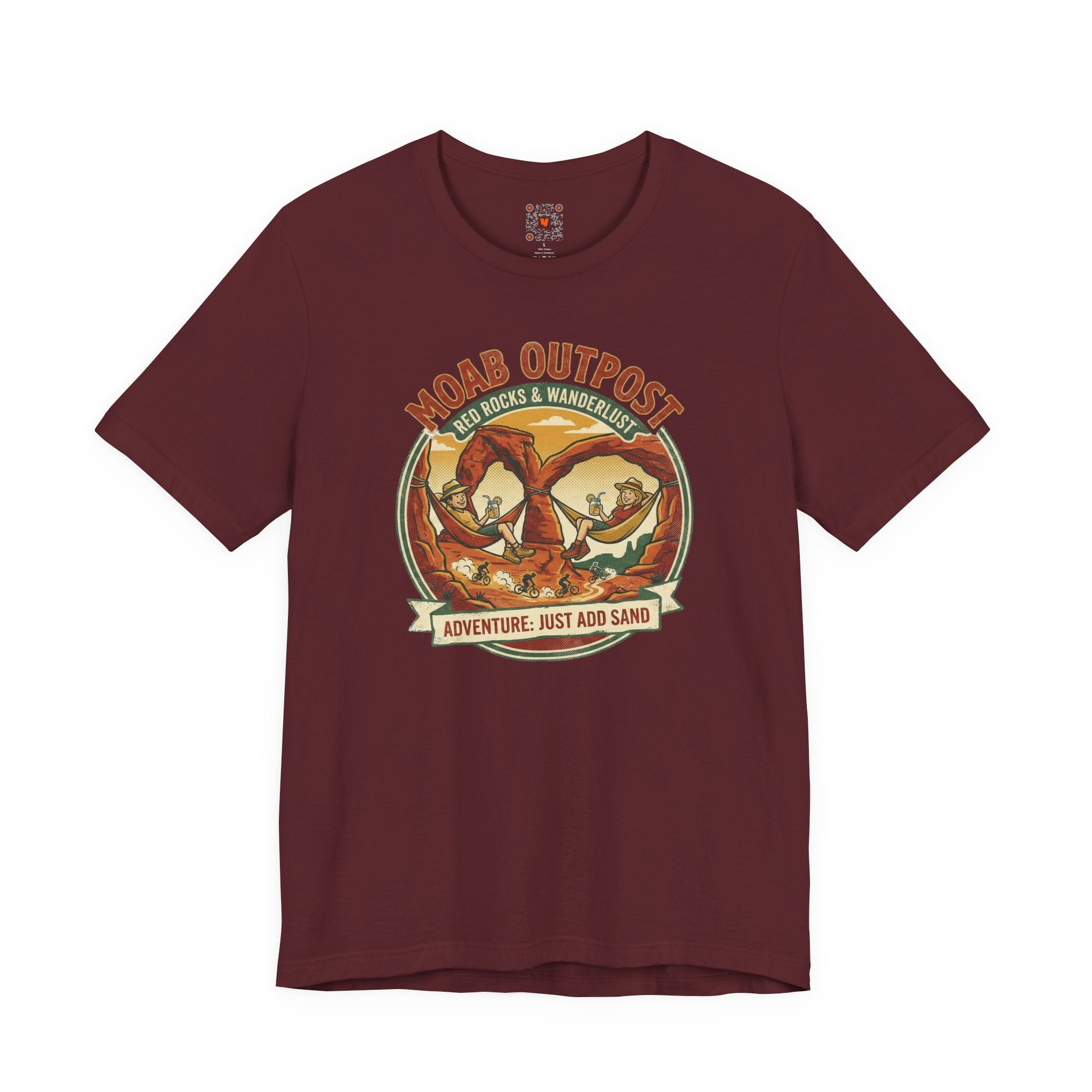 Moab Outpost Adventure Tee — "Adventure: Just Add Sand" Graphic T-Shirt