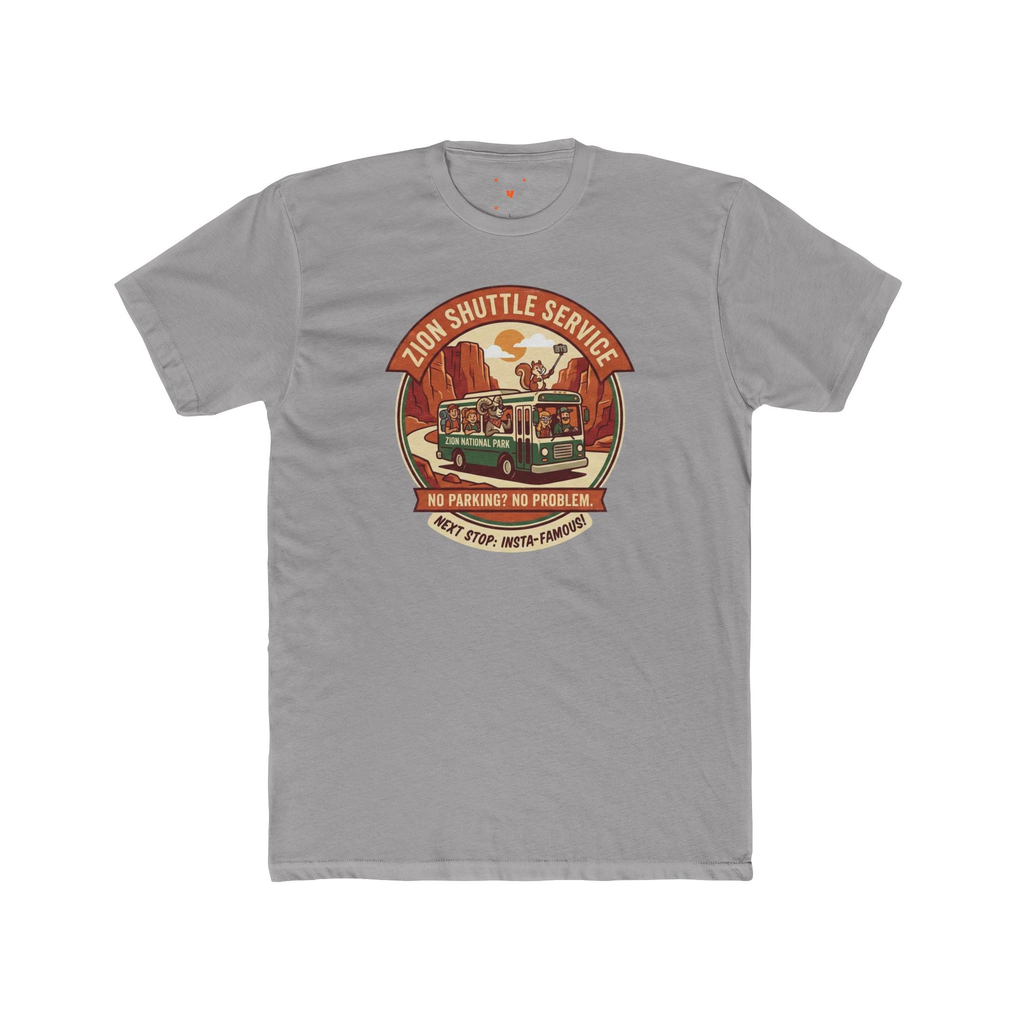 Zion Shuttle Service Vintage Bus Tee — Retro National Park Travel Shirt