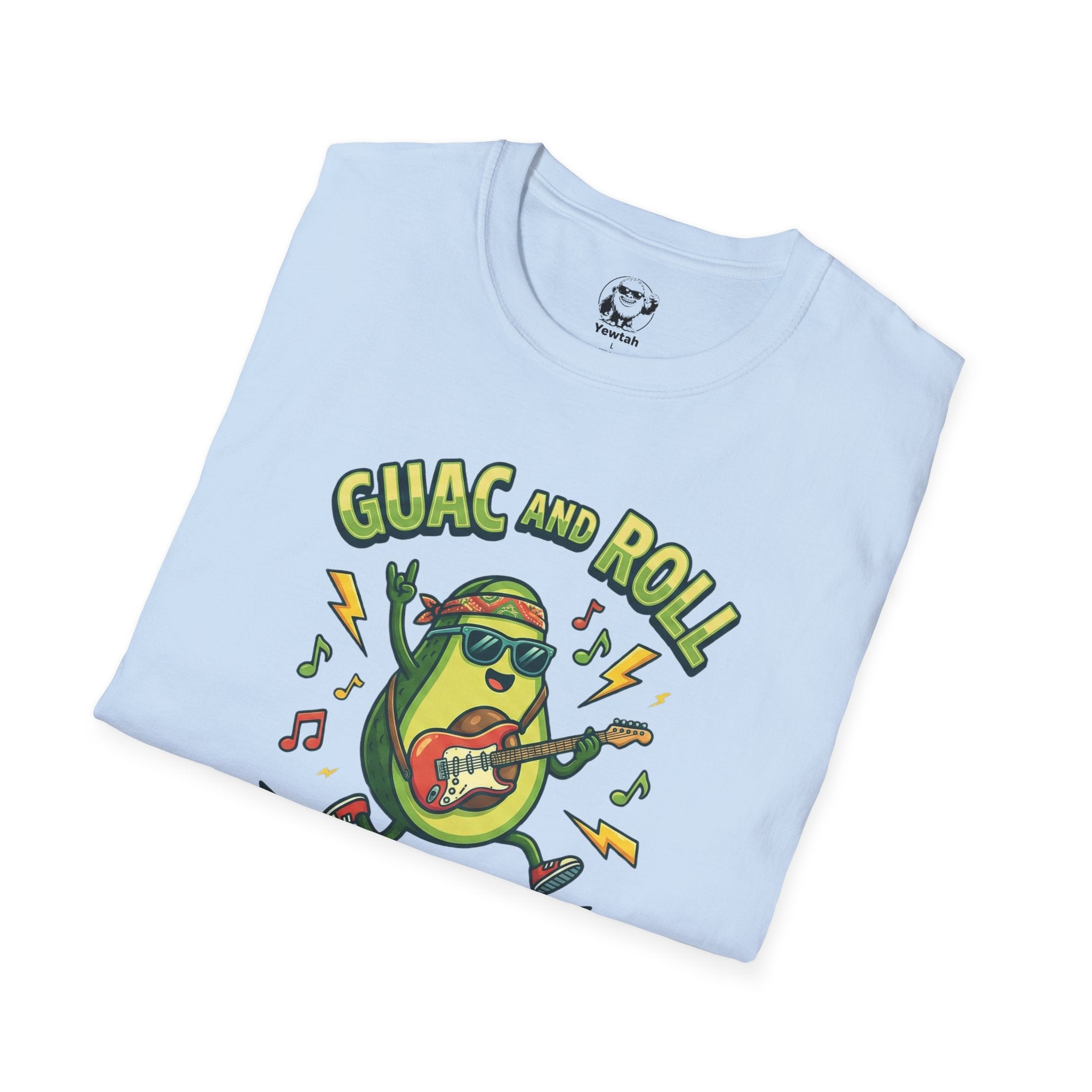 Guac and Roll T-Shirt – Avocado Guitar World Tour Graphic Tee