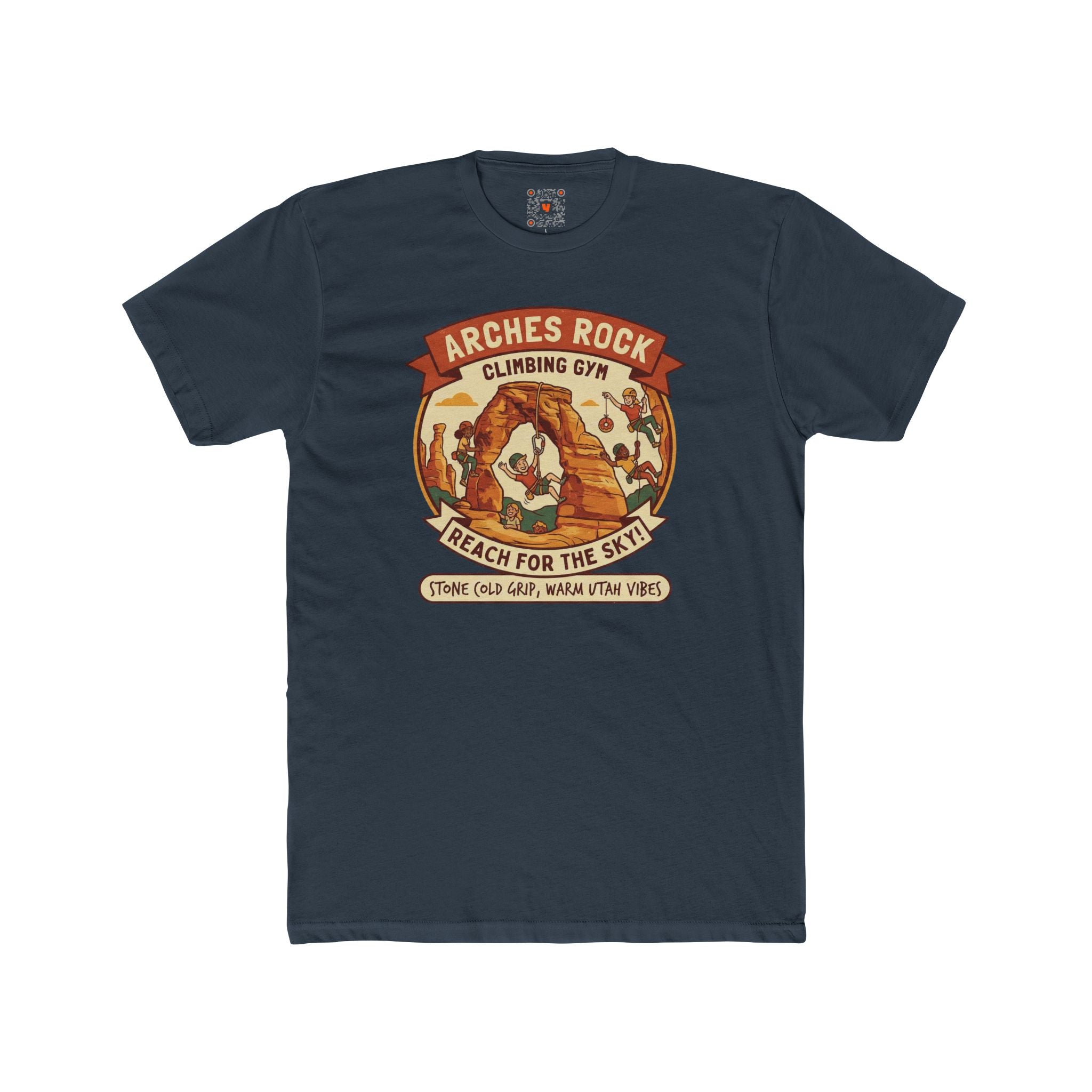 Arches Rock Climbing Tee — "Reach for the Sky" Adventure T-Shirt