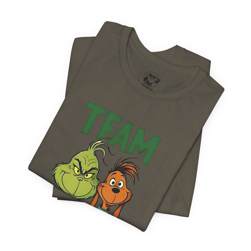 Team Grinch Tee — Funny Holiday Christmas T-Shirt with Grinch & Max Design