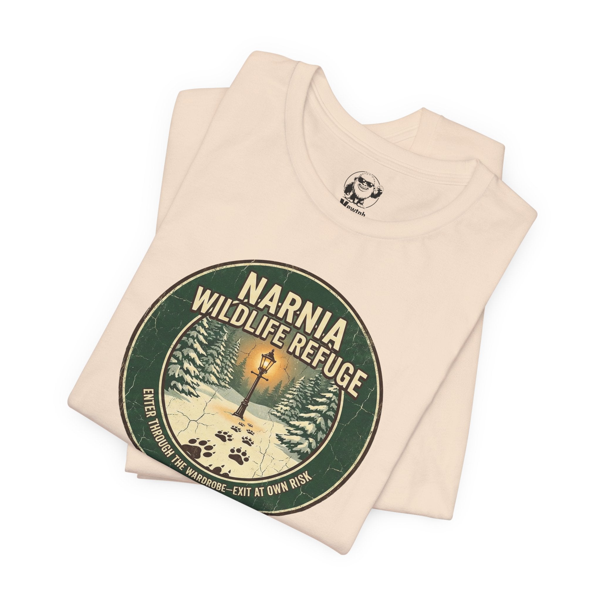 Narnia Wildlife Refuge Tee — Vintage Lamp Post Forest Graphic Shirt