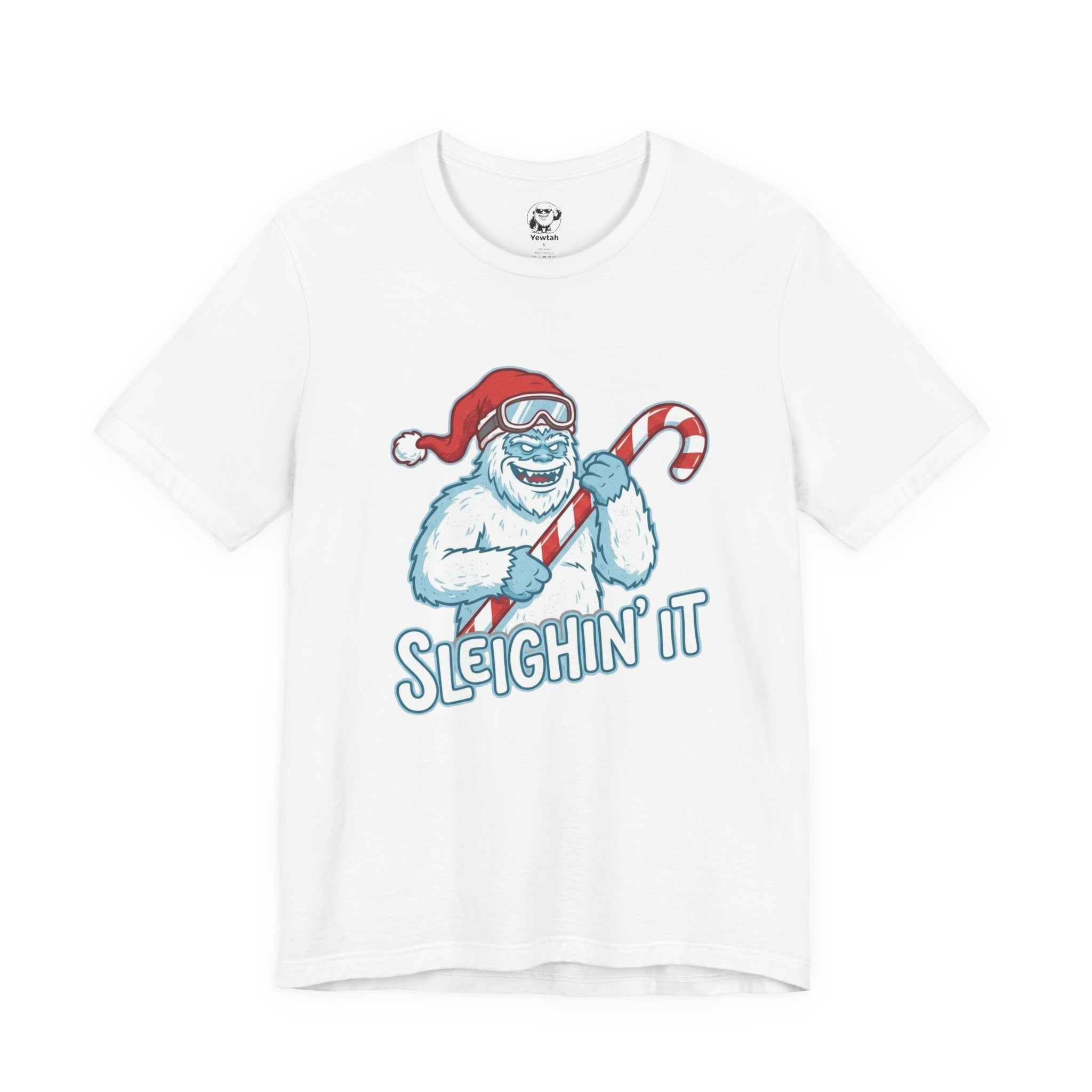 Sleighin' It Yeti Tee — Funny Christmas Graphic T-Shirt
