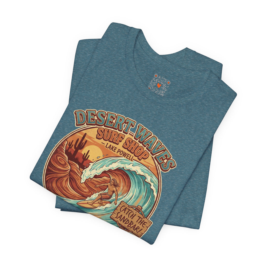 Desert Waves Surf Shop Tee — Lake Powell "Catch the Sandbar" Retro Graphic T-Shirt