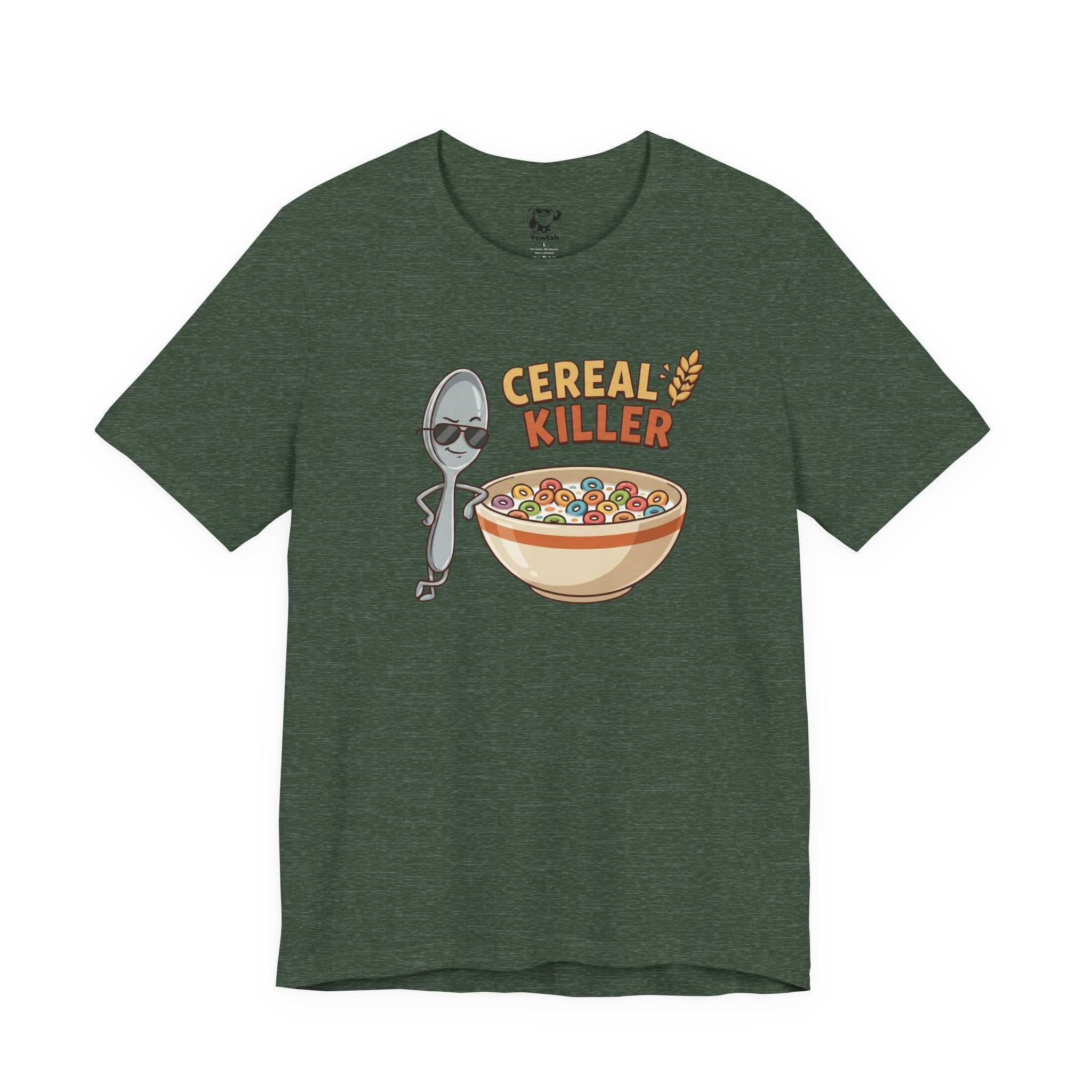 Cereal Killer Tee — Funny Spoon & Cereal Bowl Graphic T-Shirt
