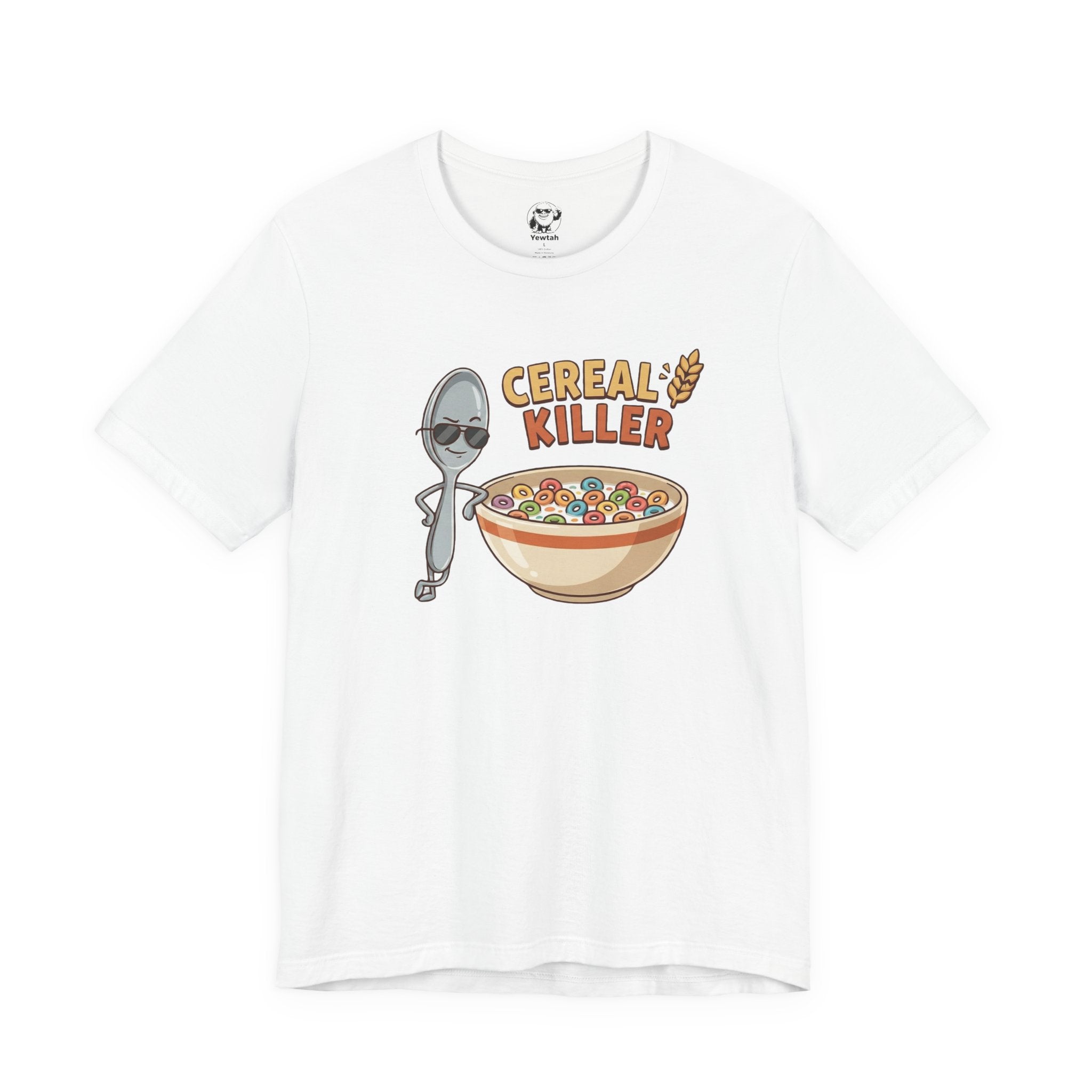 Cereal Killer Tee — Funny Spoon & Cereal Bowl Graphic T-Shirt