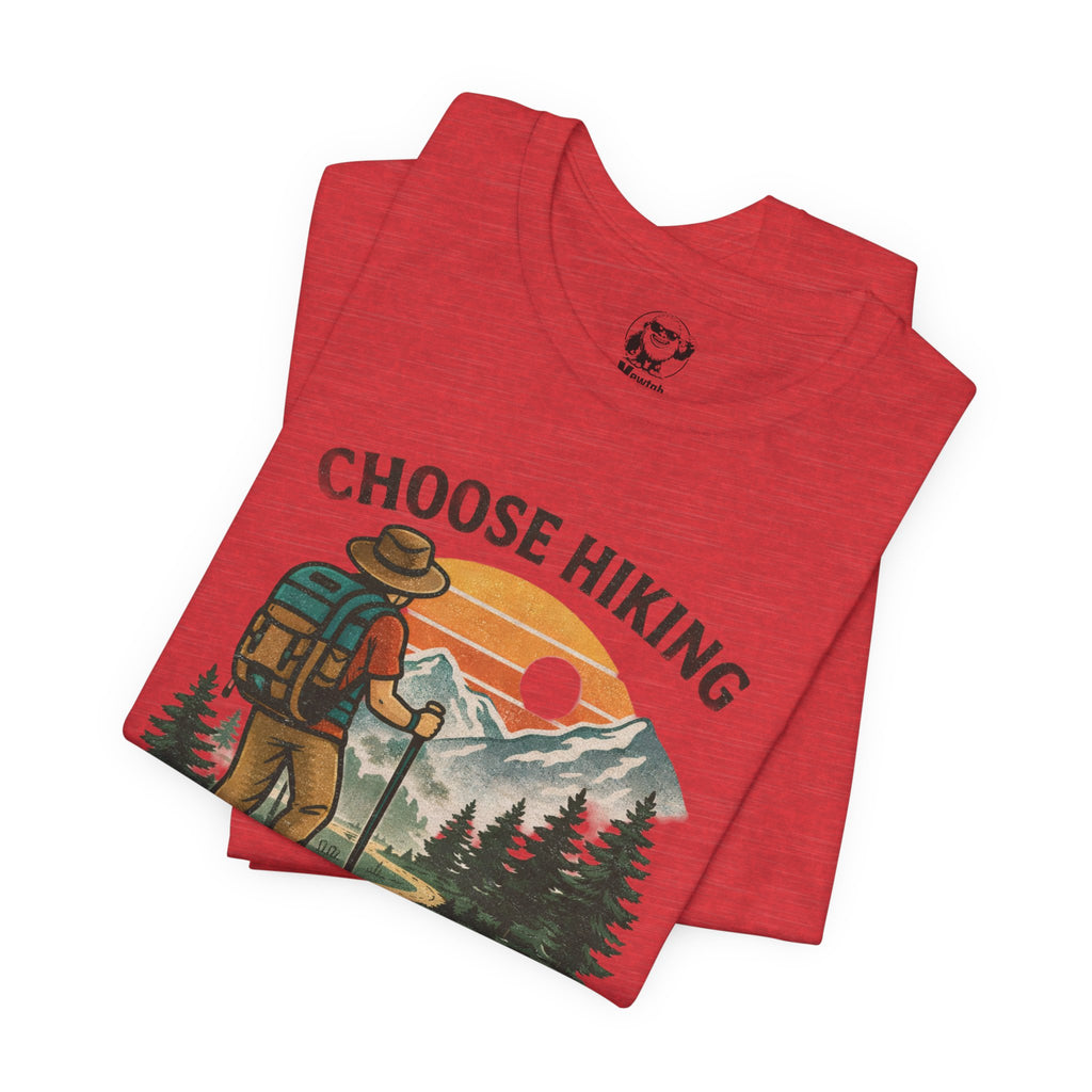Choose Hiking Because Throat Punching Is Frowned Upon - Vintage Outdoor Tee