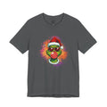 Grinch Christmas T‑Shirt — Holiday Grinch in Santa Hat with Red Nose