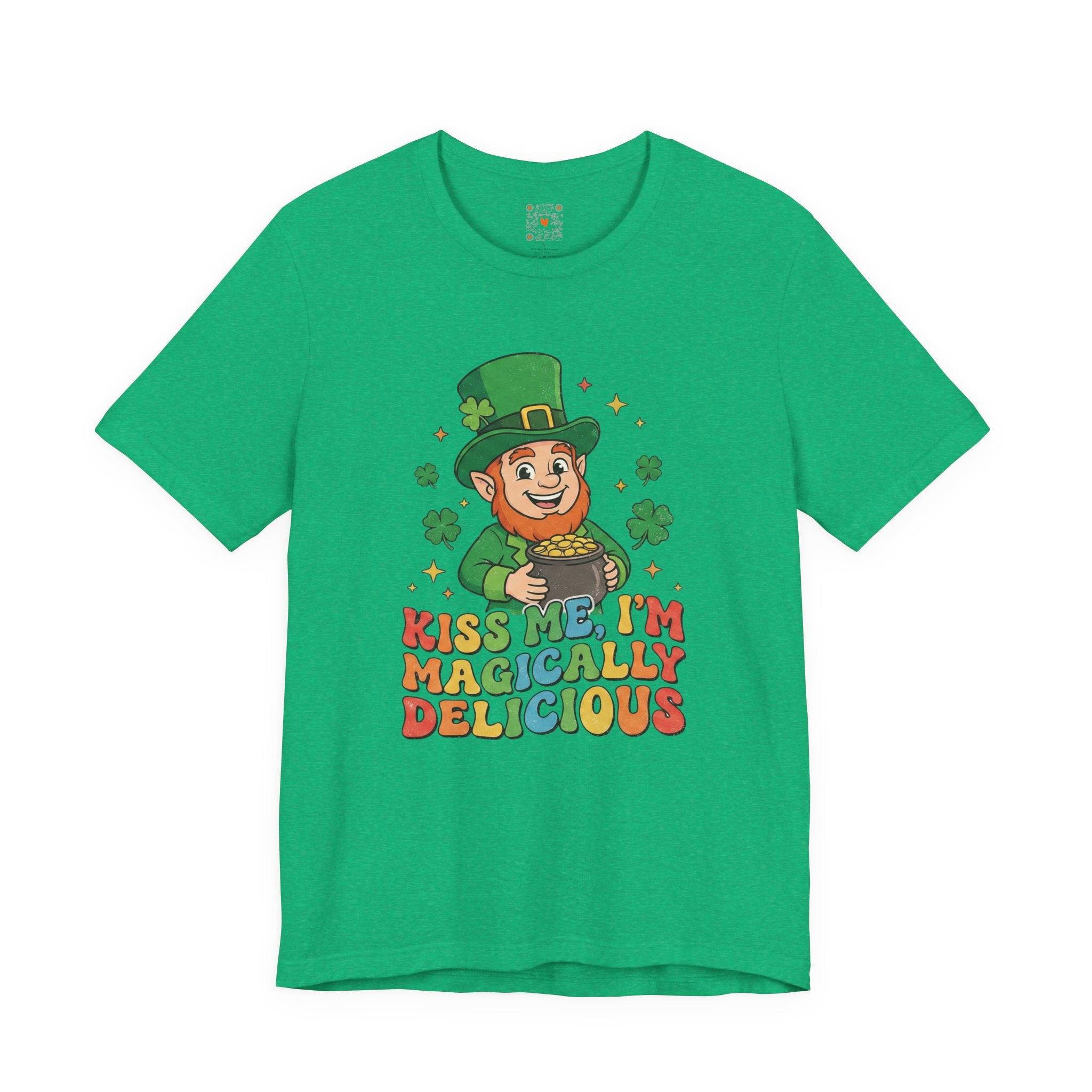 St. Patrick's Day Leprechaun Tee — "Kiss Me I'm Magically Delicious"
