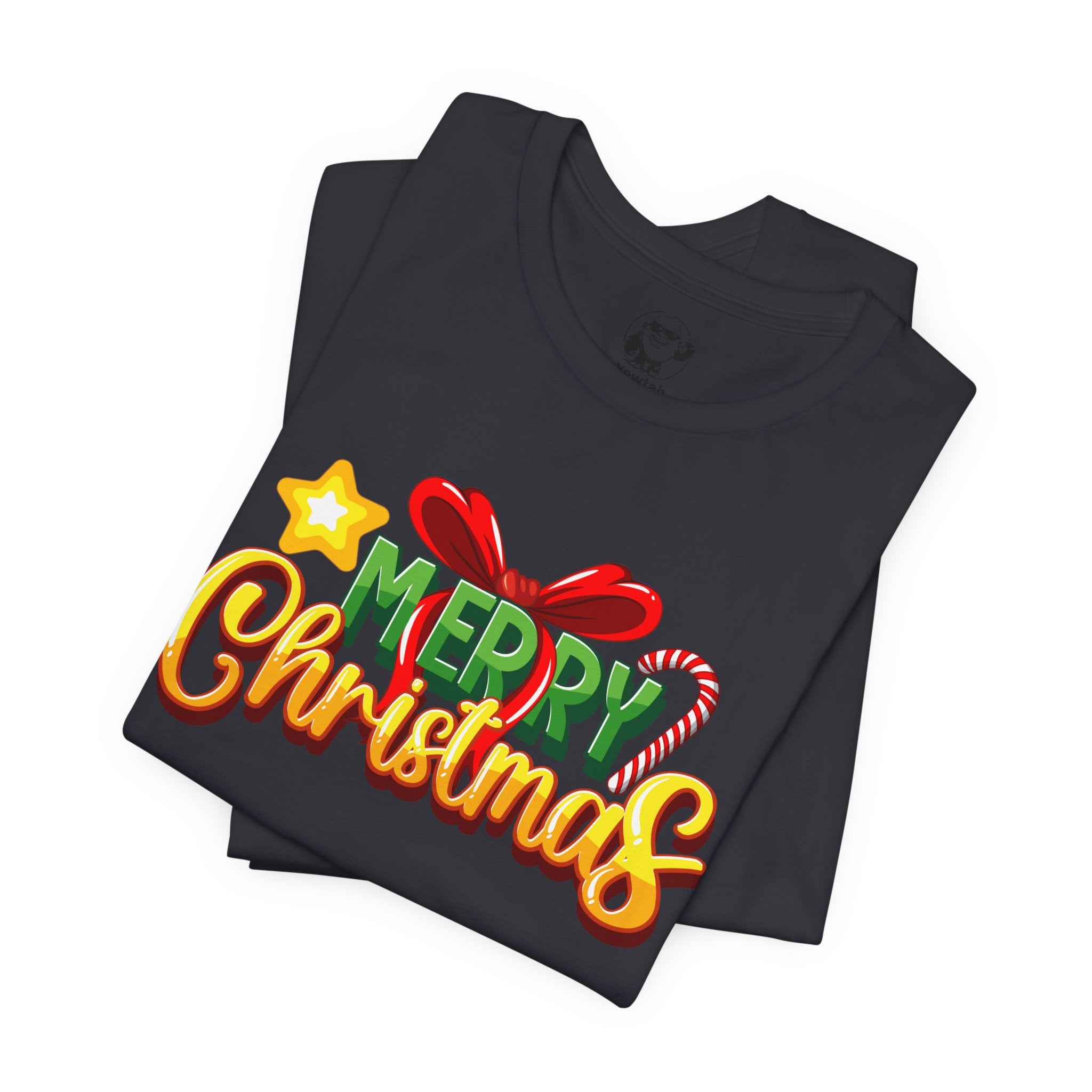 Merry Christmas Tee — Festive Candy Cane & Gift Holiday T-Shirt