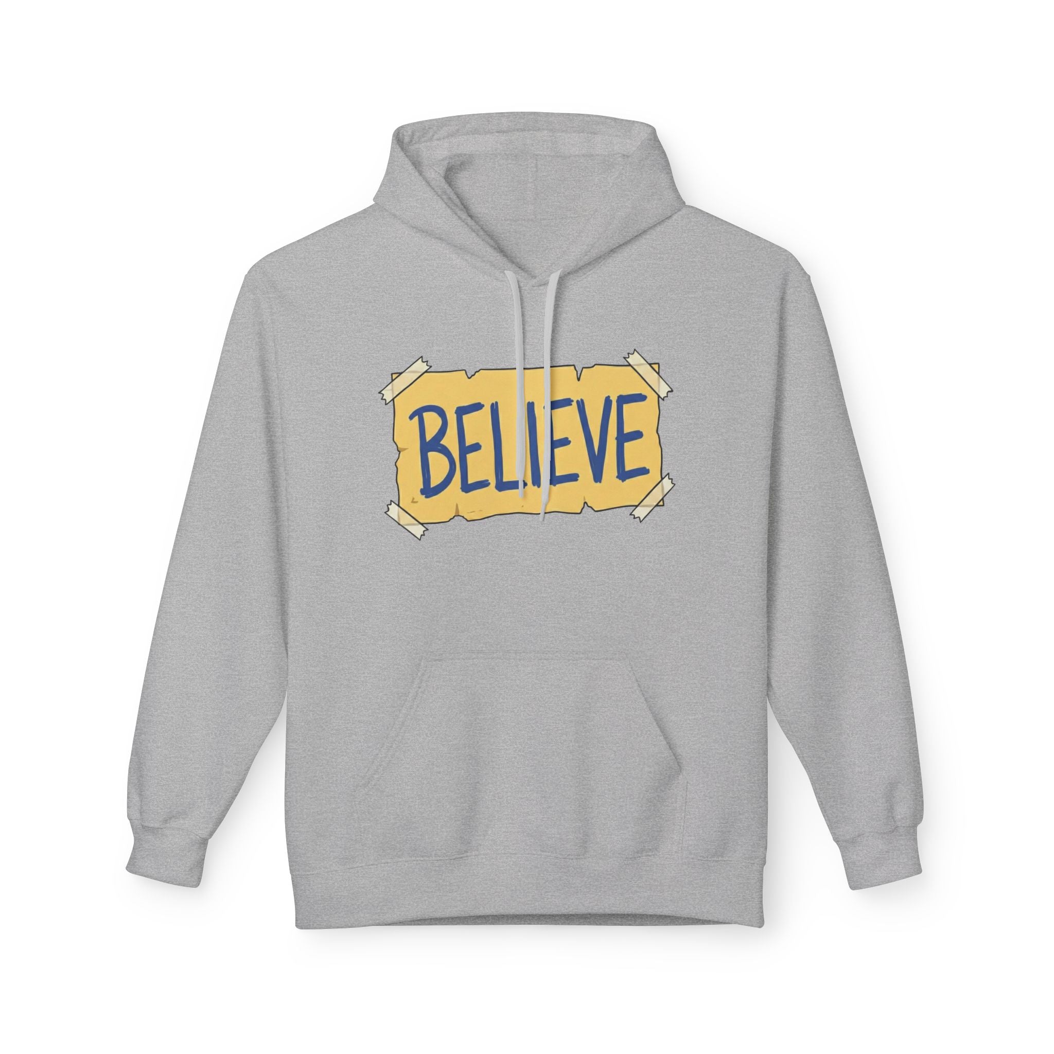 Believe Tape Graphic — Inspirational Ted Lasso Hoodie