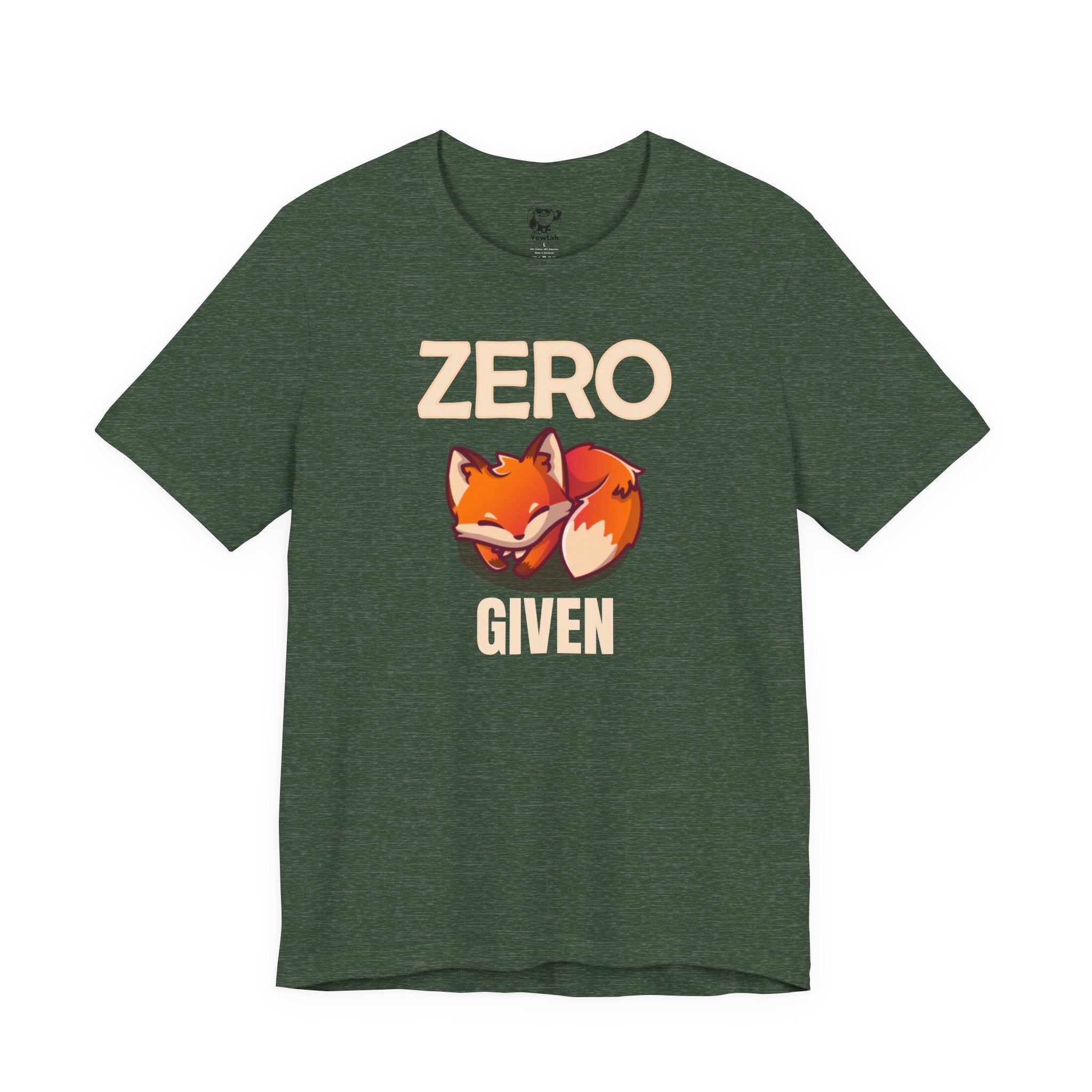 Zero Fox Given T-Shirt — Funny Fox Graphic Tee for Casual Wear & Gifts