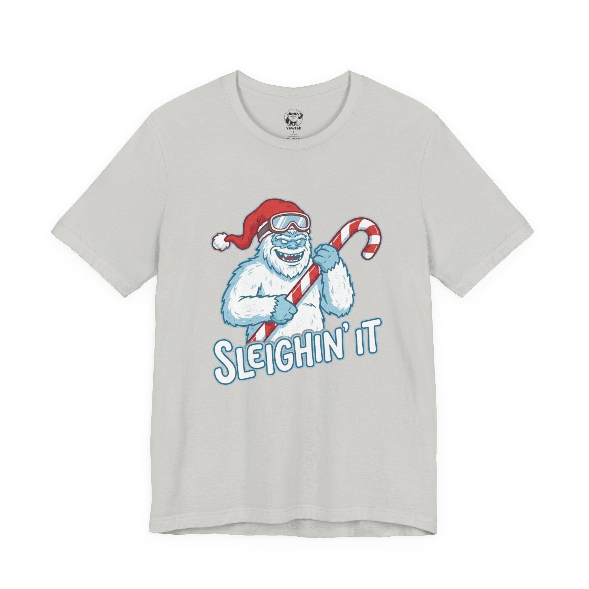 Sleighin' It Yeti Tee — Funny Christmas Graphic T-Shirt