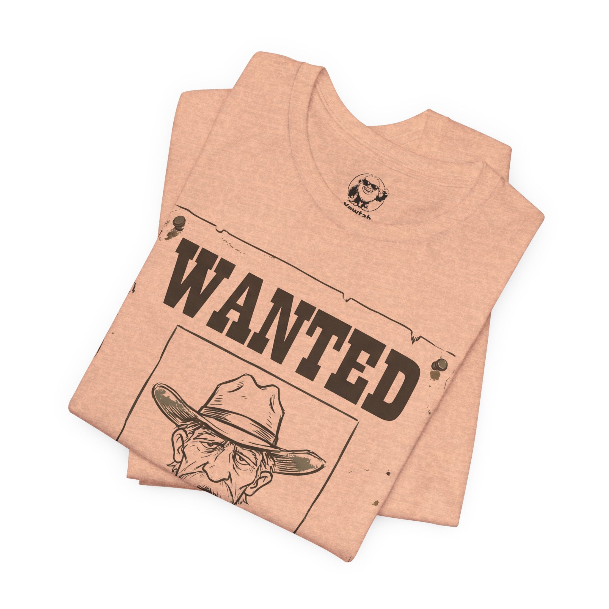 Wanted Poster T-Shirt — 'Wanted' Funny Western Cowboy Tee