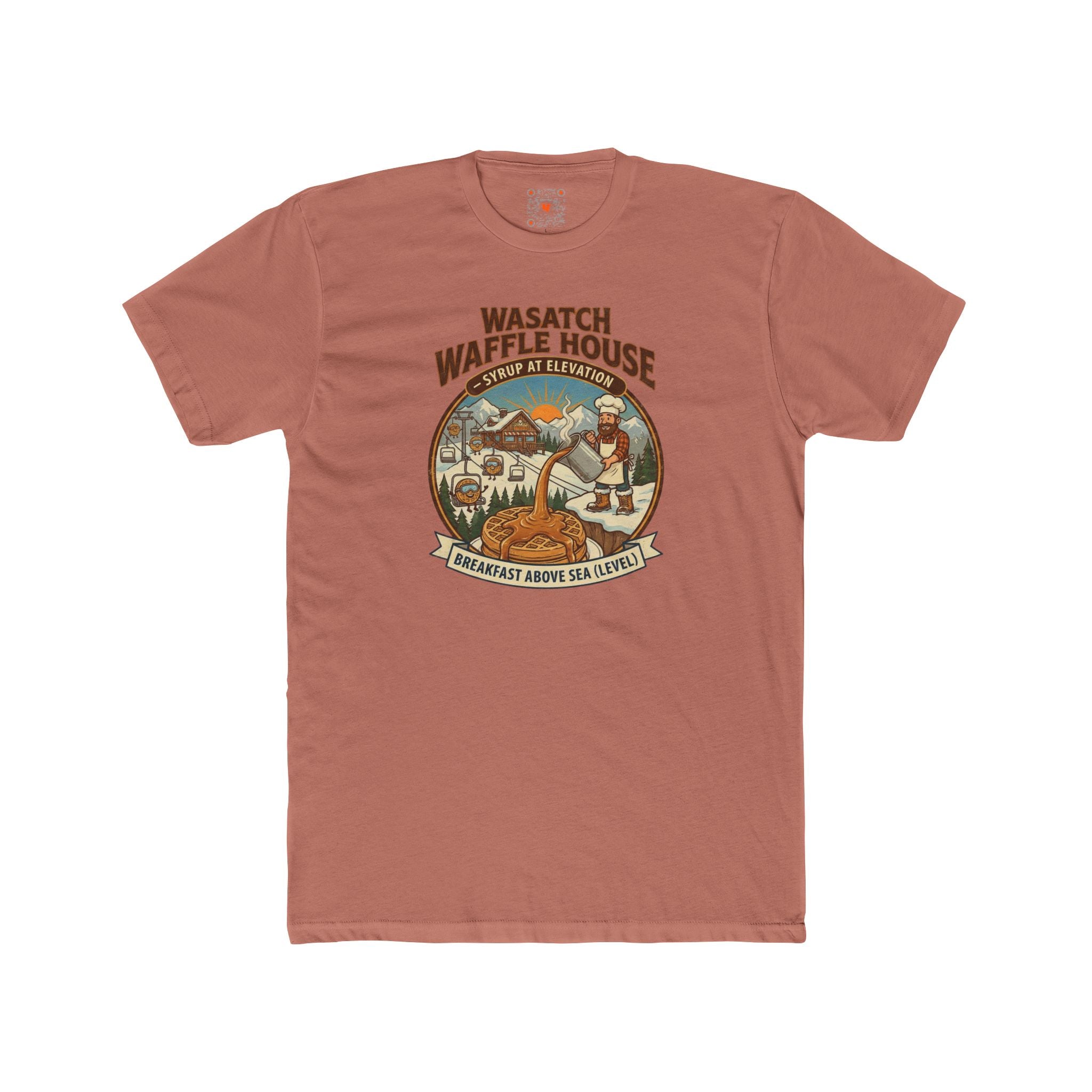 Wasatch Waffle House Vintage Graphic Tee – "Breakfast Above Sea Level"