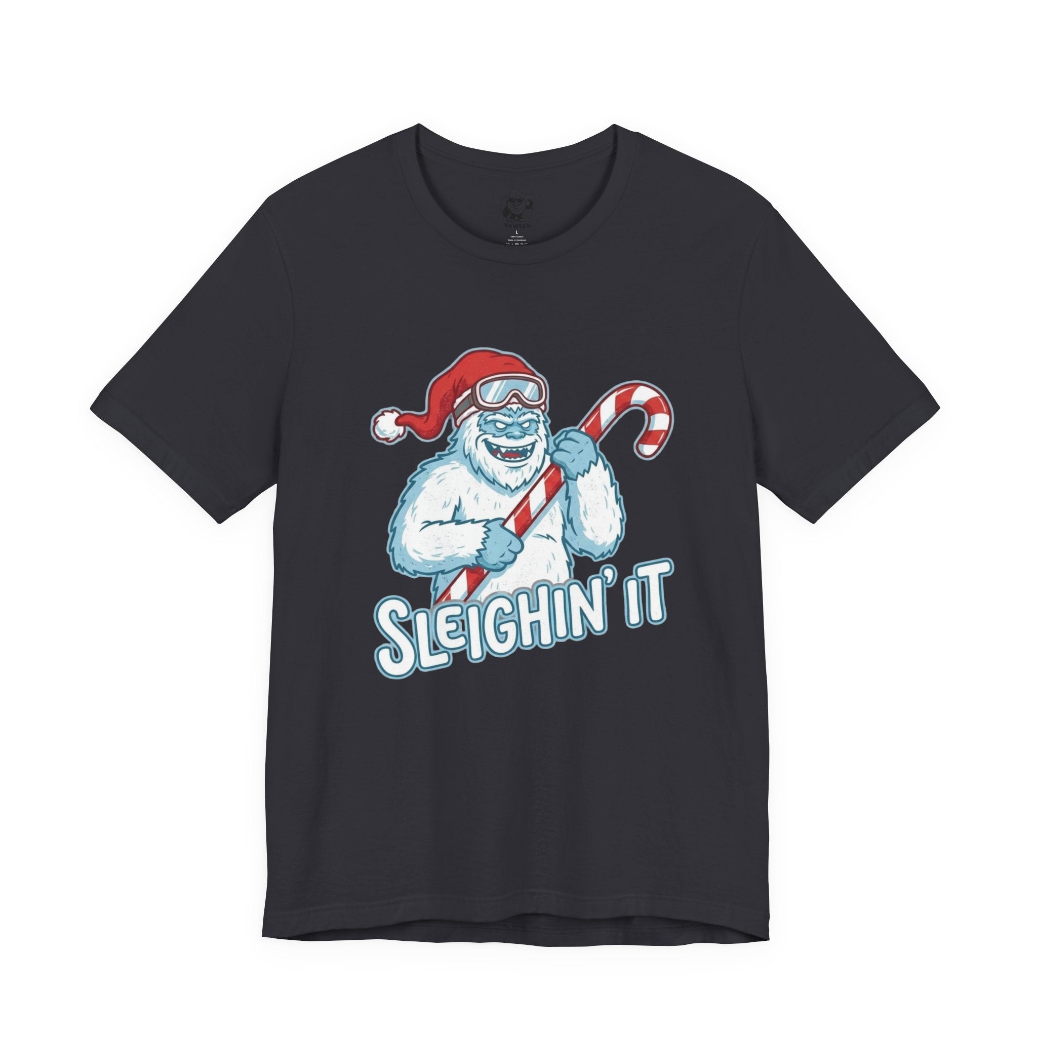 Sleighin' It Yeti Tee — Funny Christmas Graphic T-Shirt