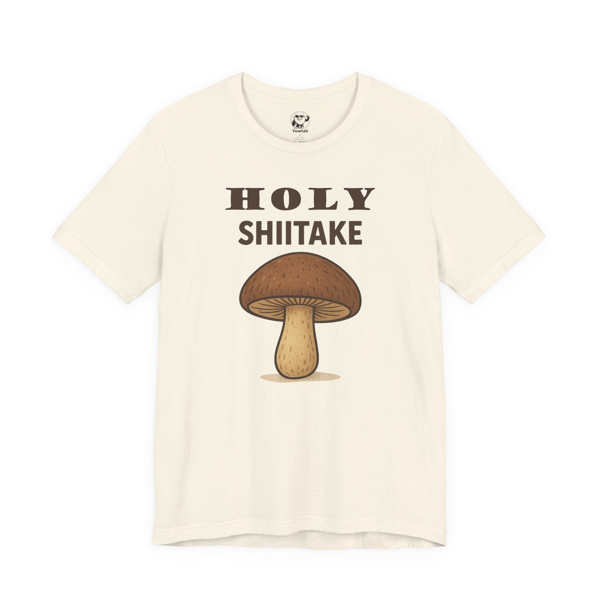 Holy Shiitake Mushroom Tee — Funny Mushroom Graphic T‑Shirt