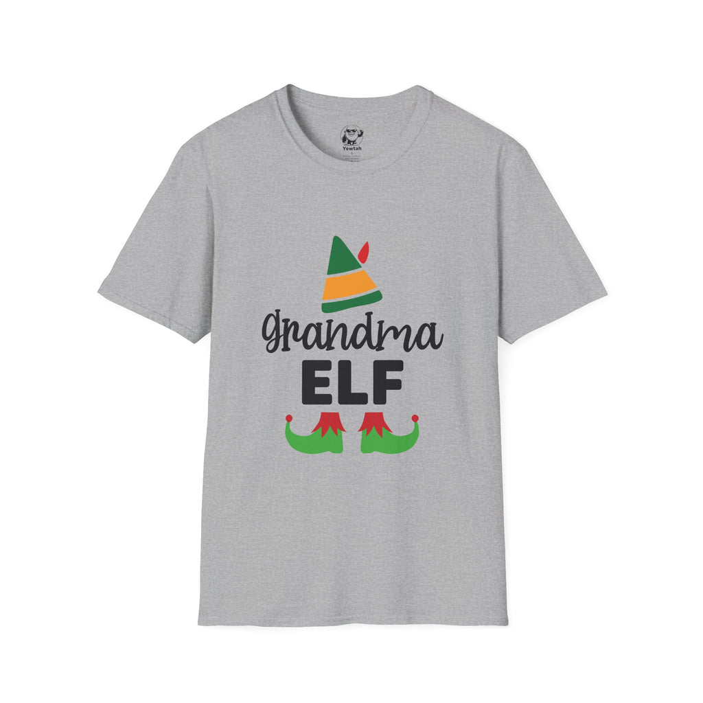 Grandma Elf Christmas T-Shirt — Cute Holiday Family Tee with Elf Hat & Shoes