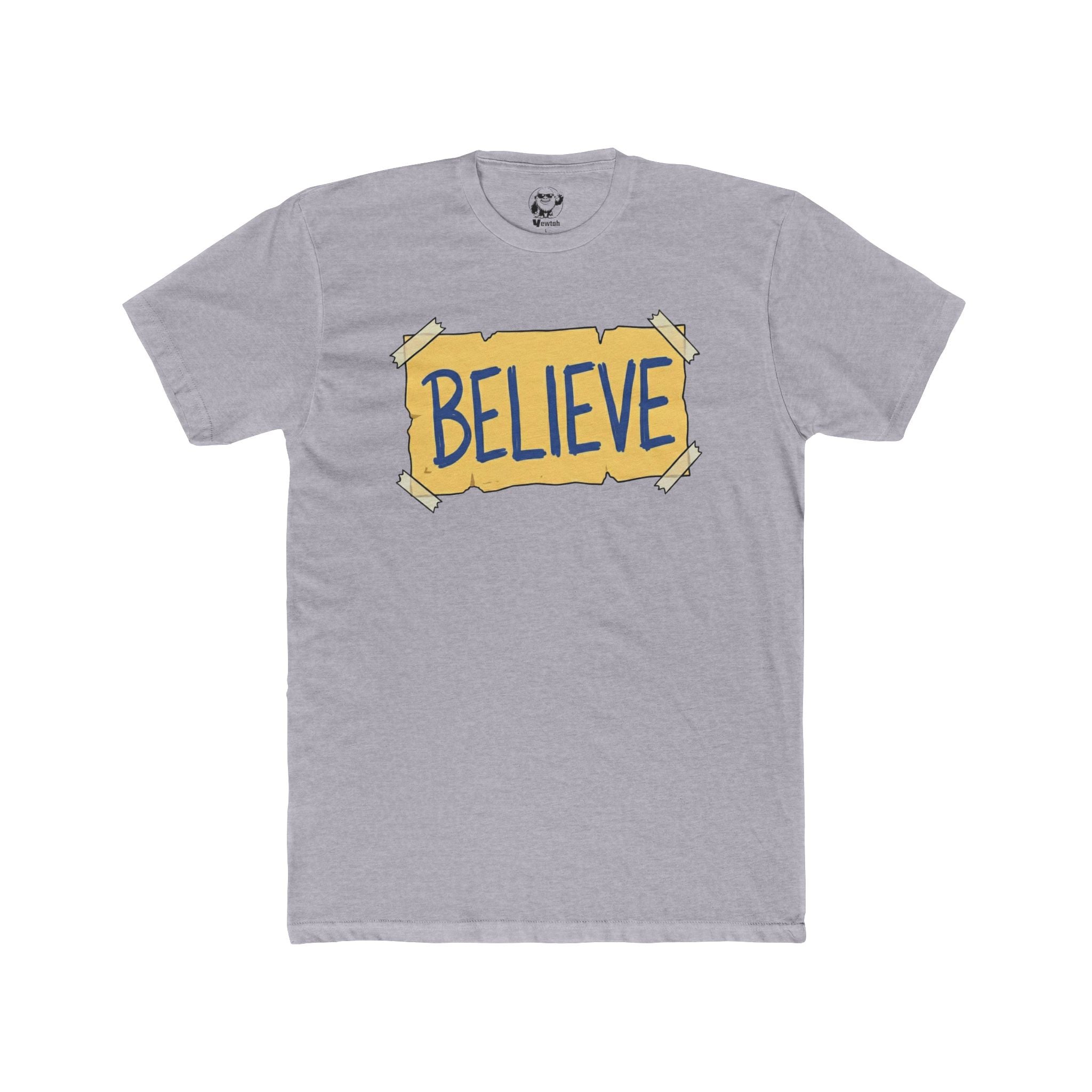 Believe Tape Graphic Tee — Inspirational Ted Lasso T‑Shirt