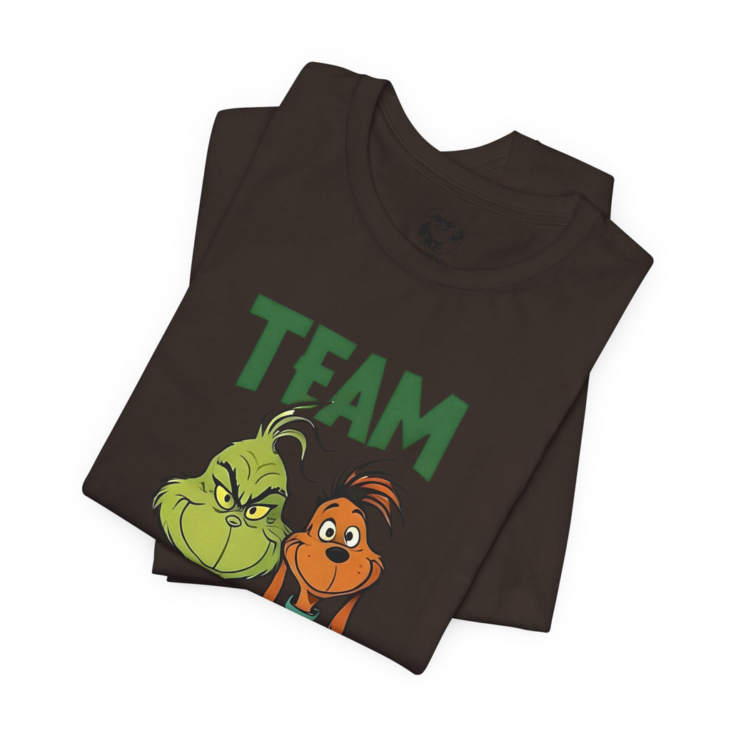 Team Grinch Tee — Funny Holiday Christmas T-Shirt with Grinch & Max Design