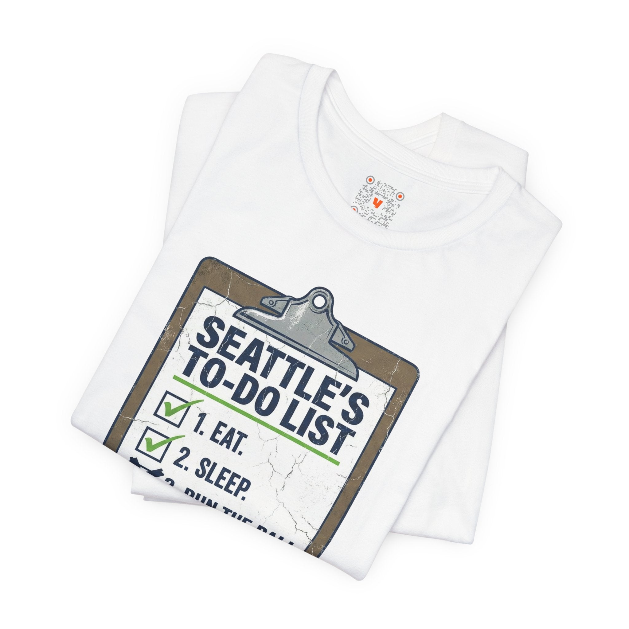 Seattle's To-Do List Tee — "Eat. Sleep. Run the ball at the 1." Football Fan Shirt