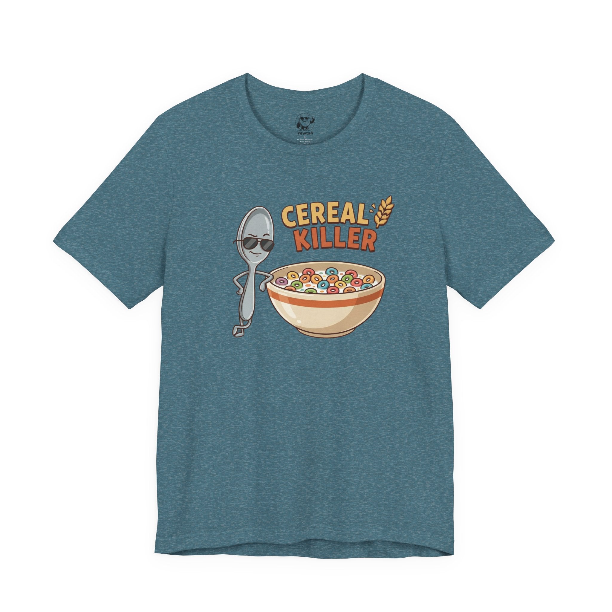 Cereal Killer Tee — Funny Spoon & Cereal Bowl Graphic T-Shirt