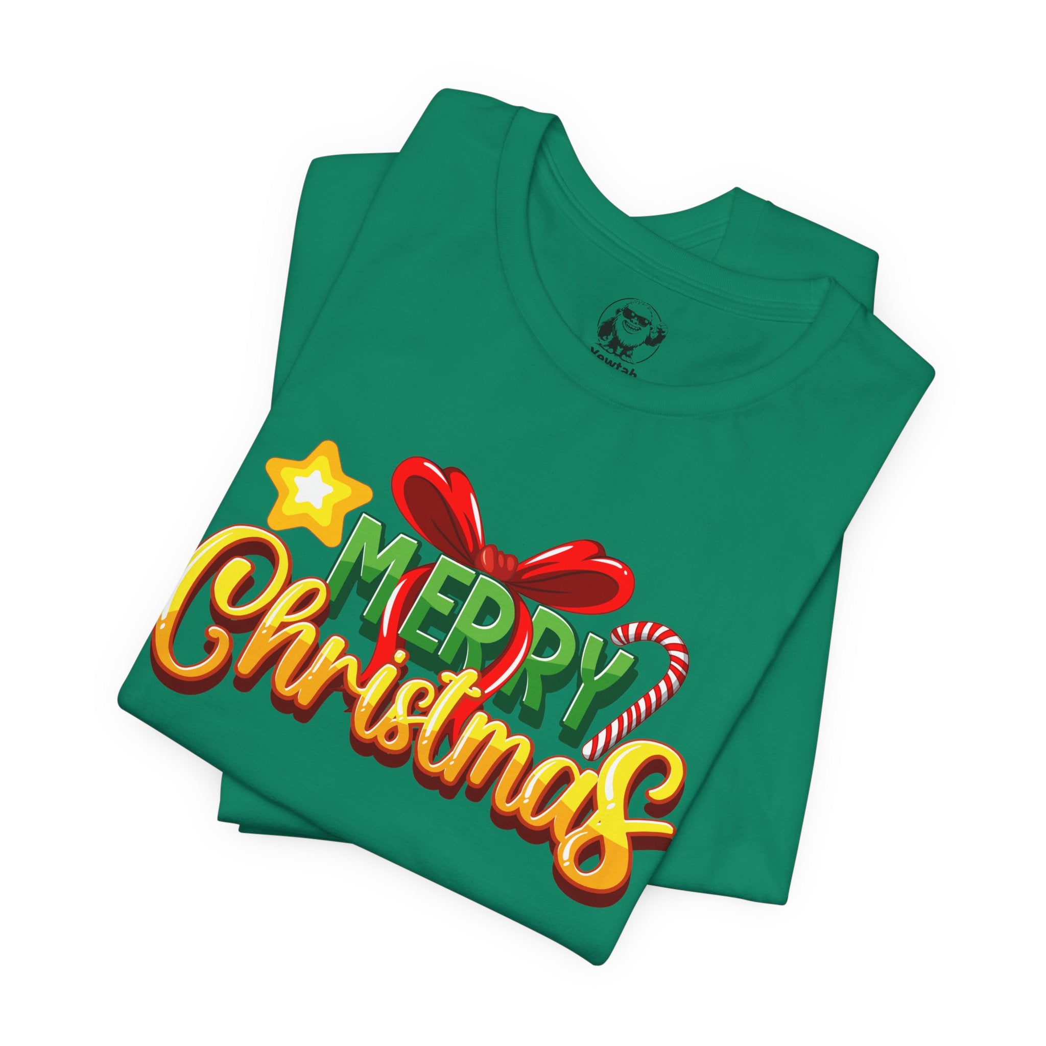 Merry Christmas Tee — Festive Candy Cane & Gift Holiday T-Shirt