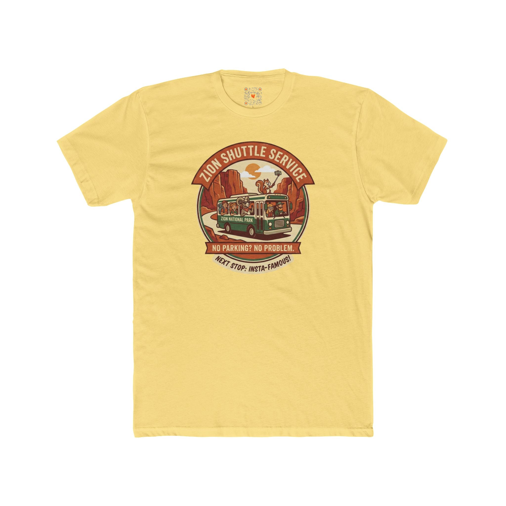 Zion Shuttle Service Vintage Bus Tee — Retro National Park Travel Shirt