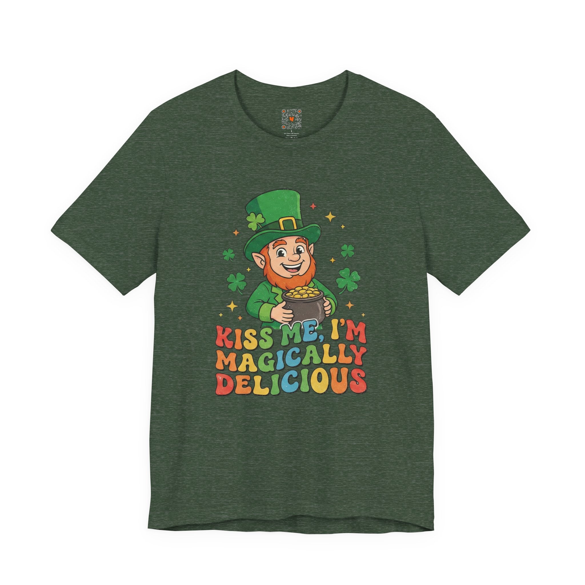 St. Patrick's Day Leprechaun Tee — "Kiss Me I'm Magically Delicious"