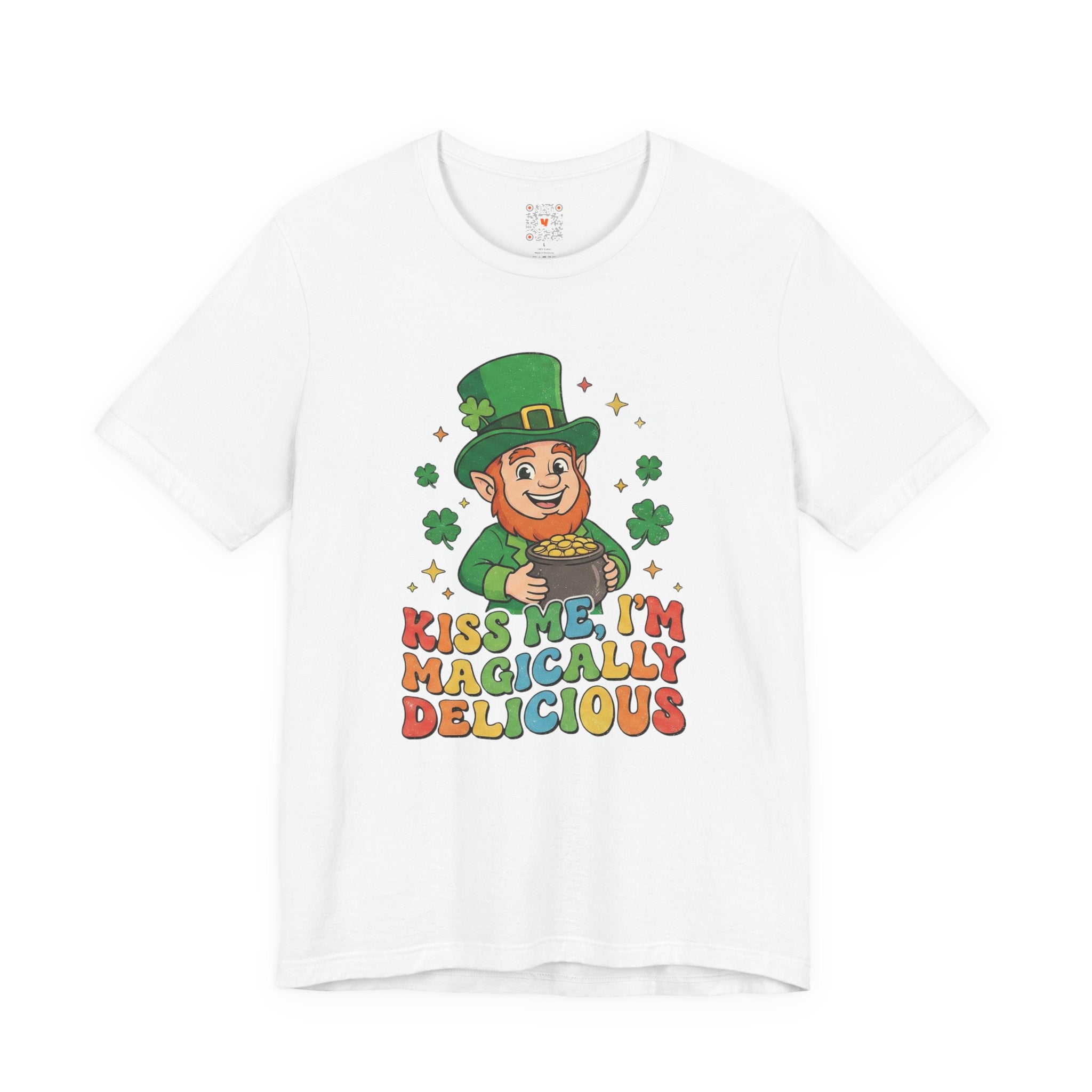 St. Patrick's Day Leprechaun Tee — "Kiss Me I'm Magically Delicious"
