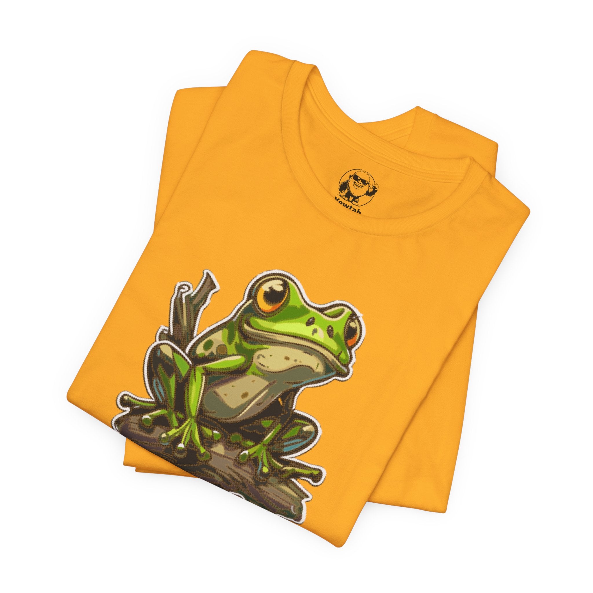 Frog Illustration Tee — Green Tree Frog Graphic T-Shirt