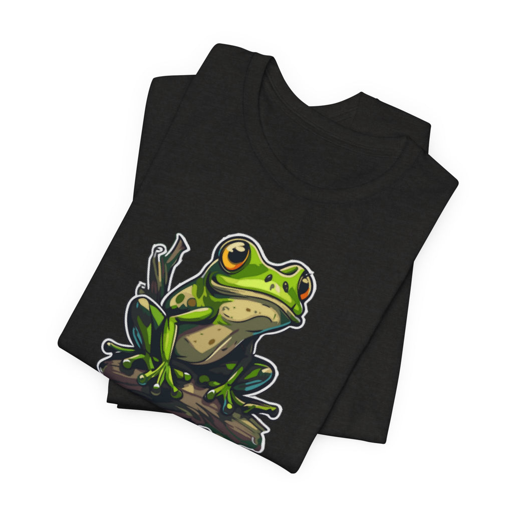 Frog Illustration Tee — Green Tree Frog Graphic T-Shirt