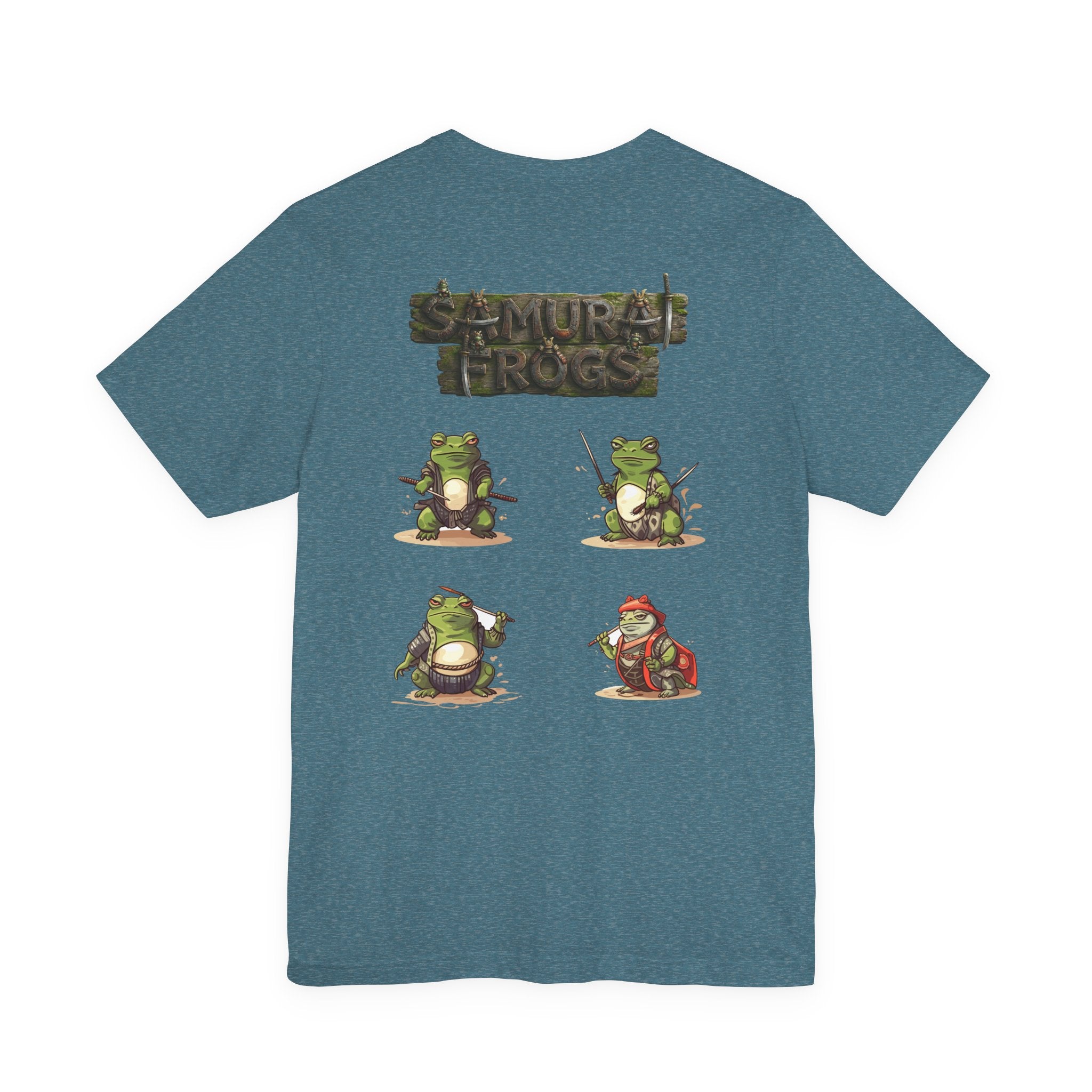 Samurai Frogs T-Shirt — Cute Warrior Frogs Graphic Tee