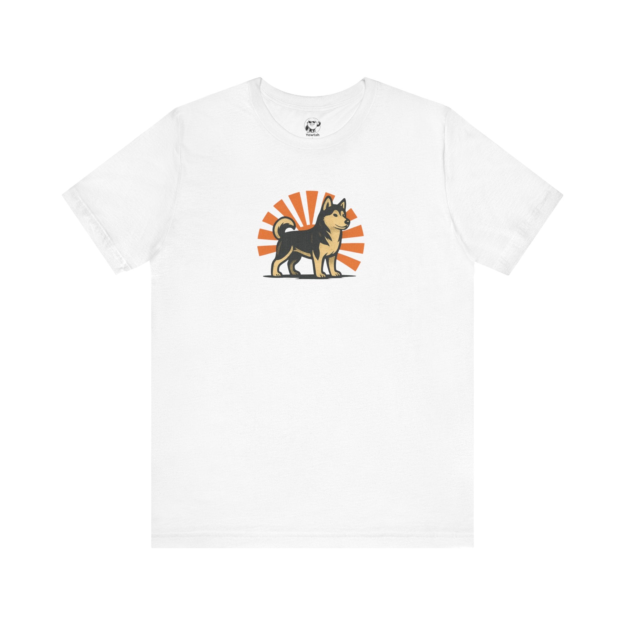 Husky Sunrise Graphic Tee - Retro Dog Lover T-Shirt