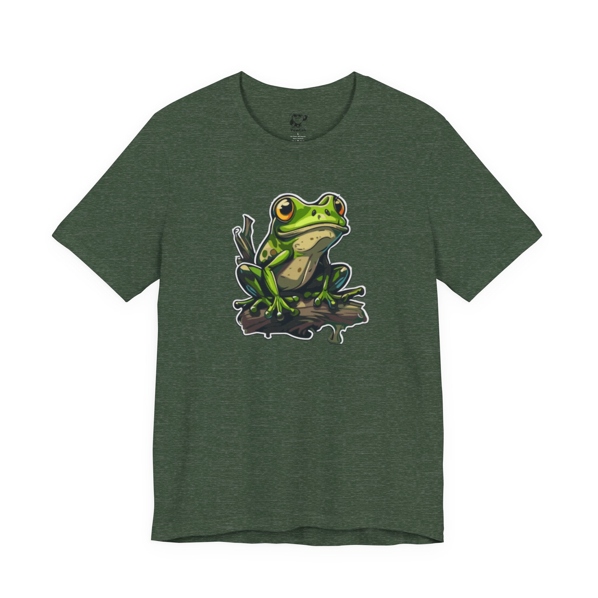 Frog Illustration Tee — Green Tree Frog Graphic T-Shirt