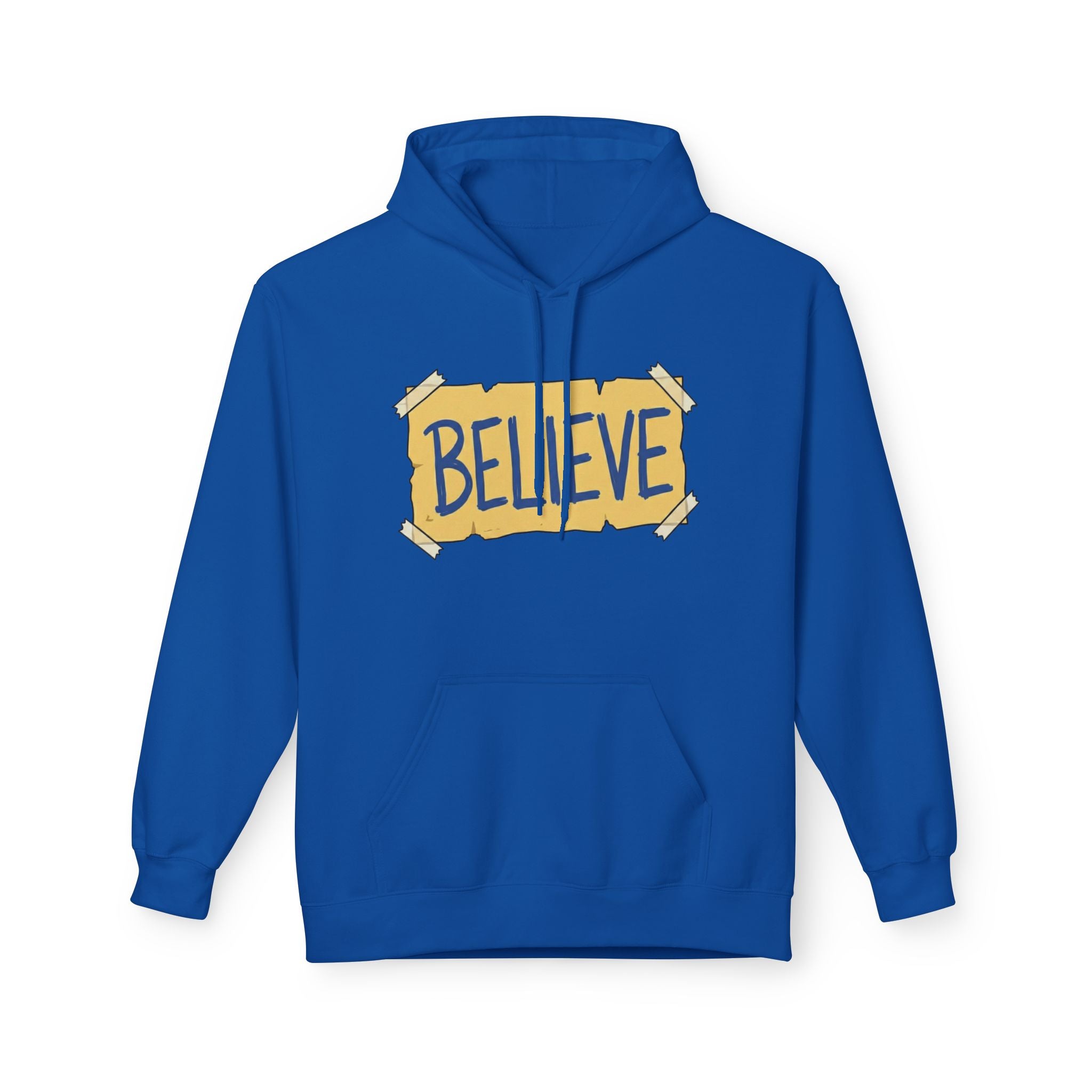 Believe Tape Graphic — Inspirational Ted Lasso Hoodie