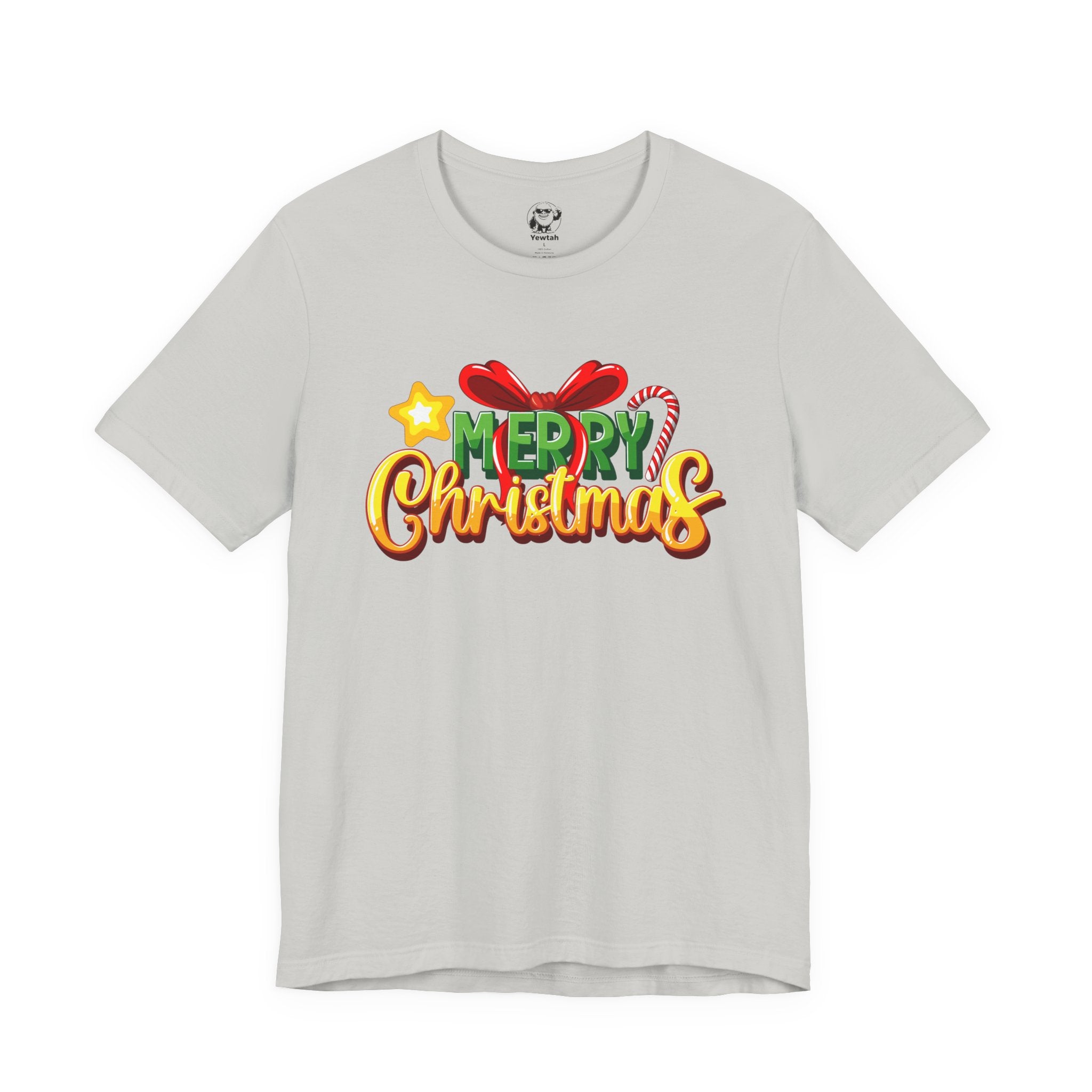 Merry Christmas Tee — Festive Candy Cane & Gift Holiday T-Shirt