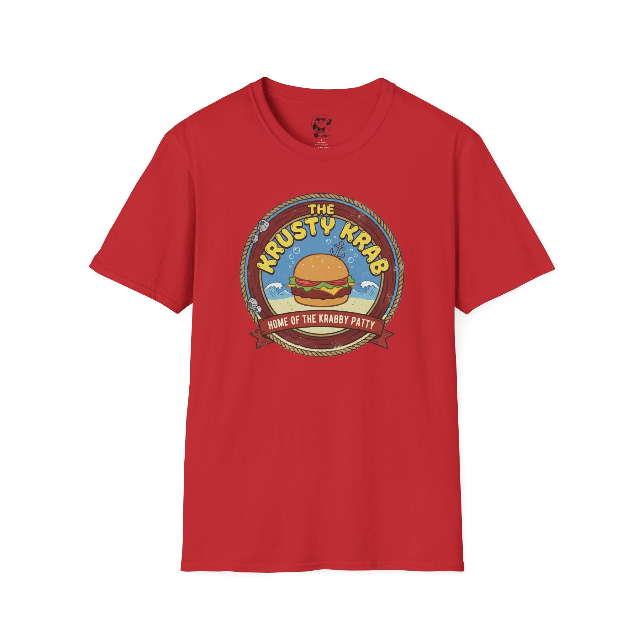 Krabby Patty Burger T-Shirt — The Krusty Krab Retro Badge Tee
