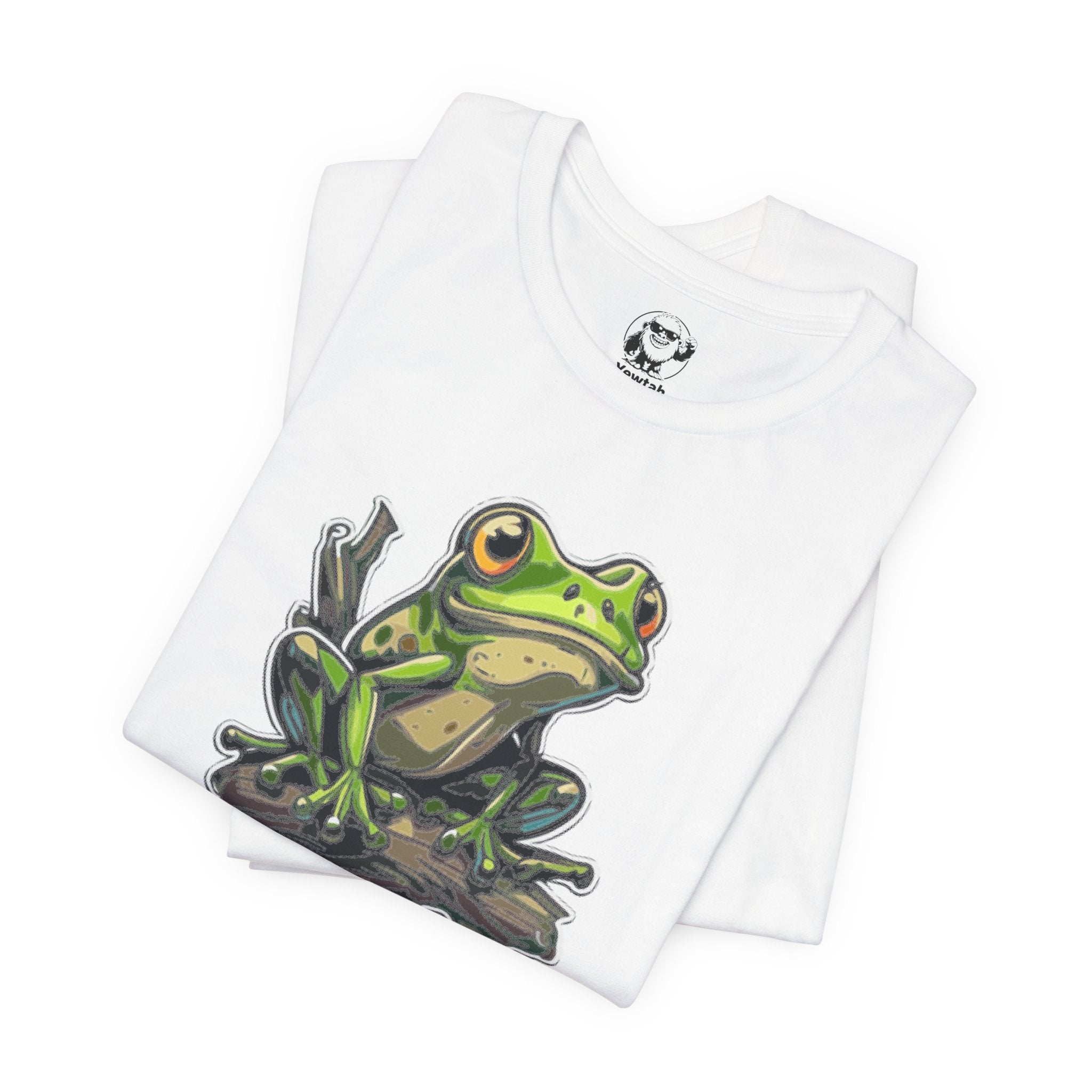 Frog Illustration Tee — Green Tree Frog Graphic T-Shirt