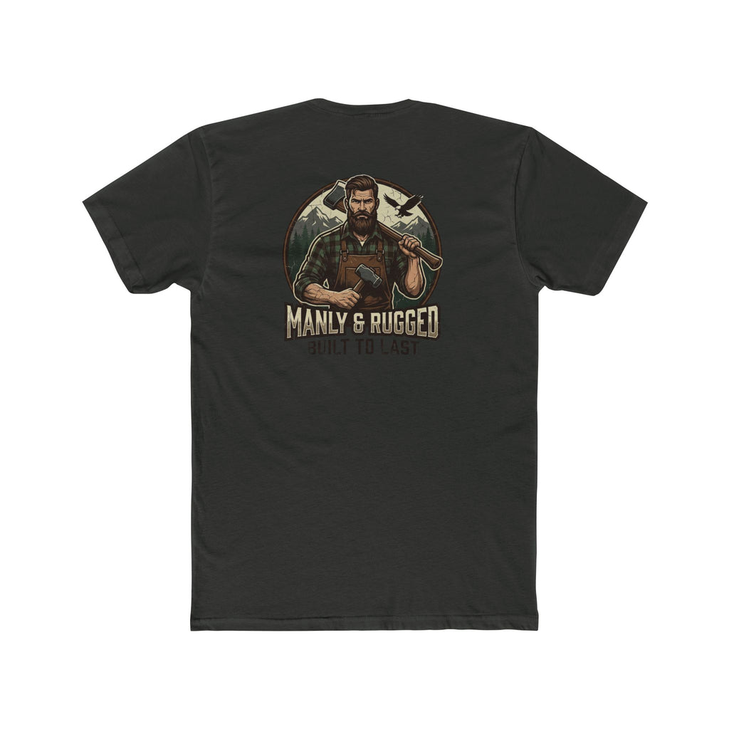 Manly & Rugged T-Shirt — 'Built to Last' Vintage Woodsman Tee