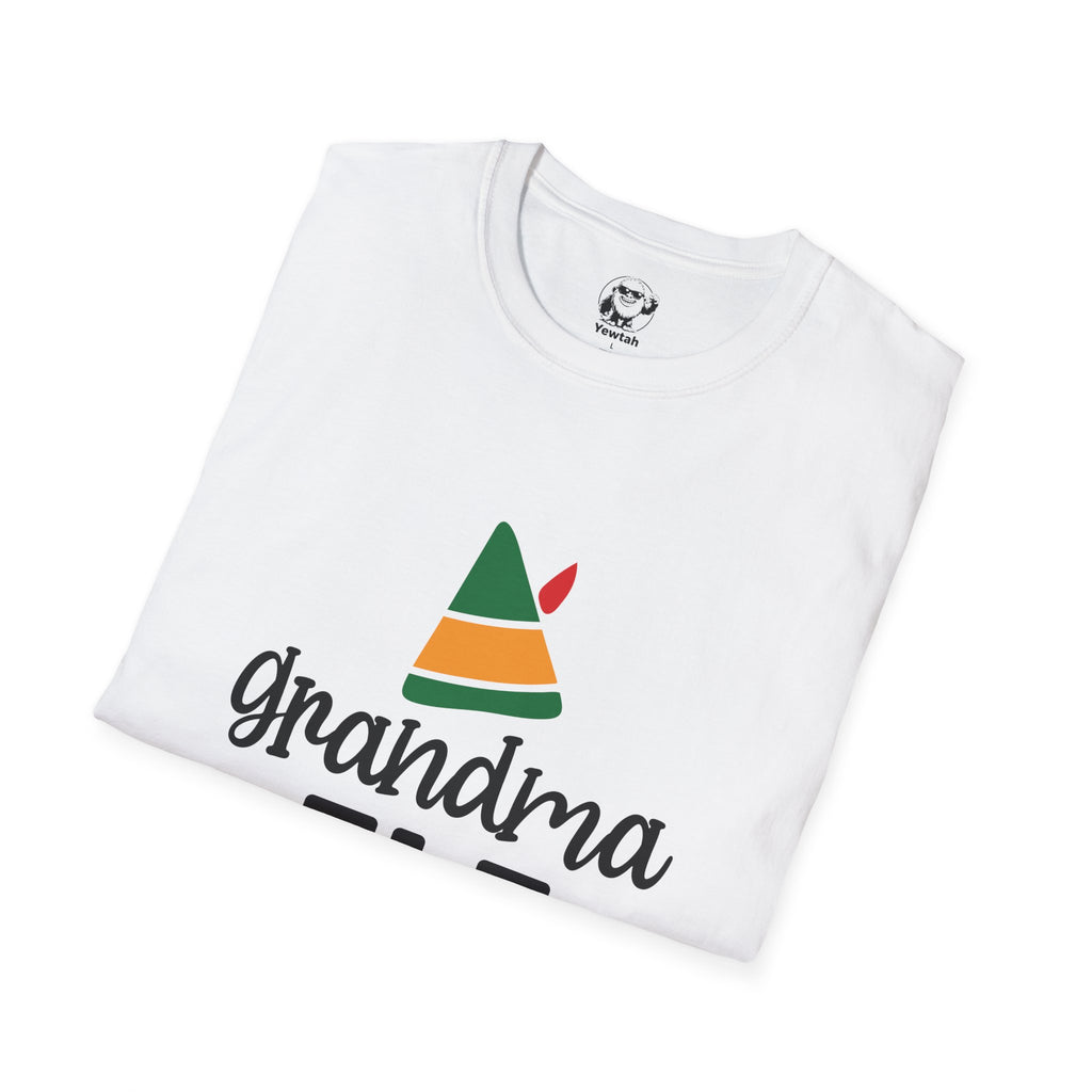 Grandma Elf Christmas T-Shirt — Cute Holiday Family Tee with Elf Hat & Shoes