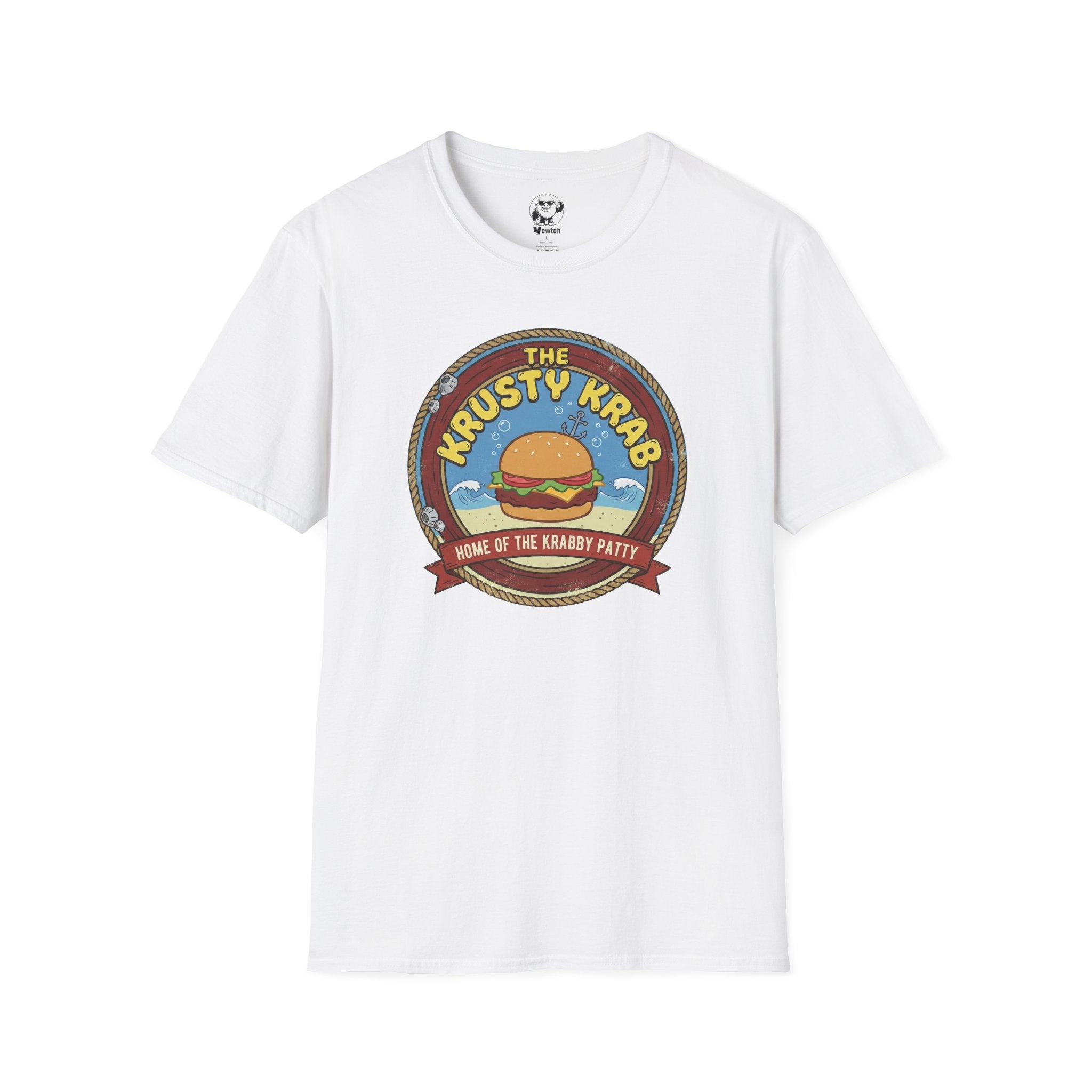 Krabby Patty Burger T-Shirt — The Krusty Krab Retro Badge Tee