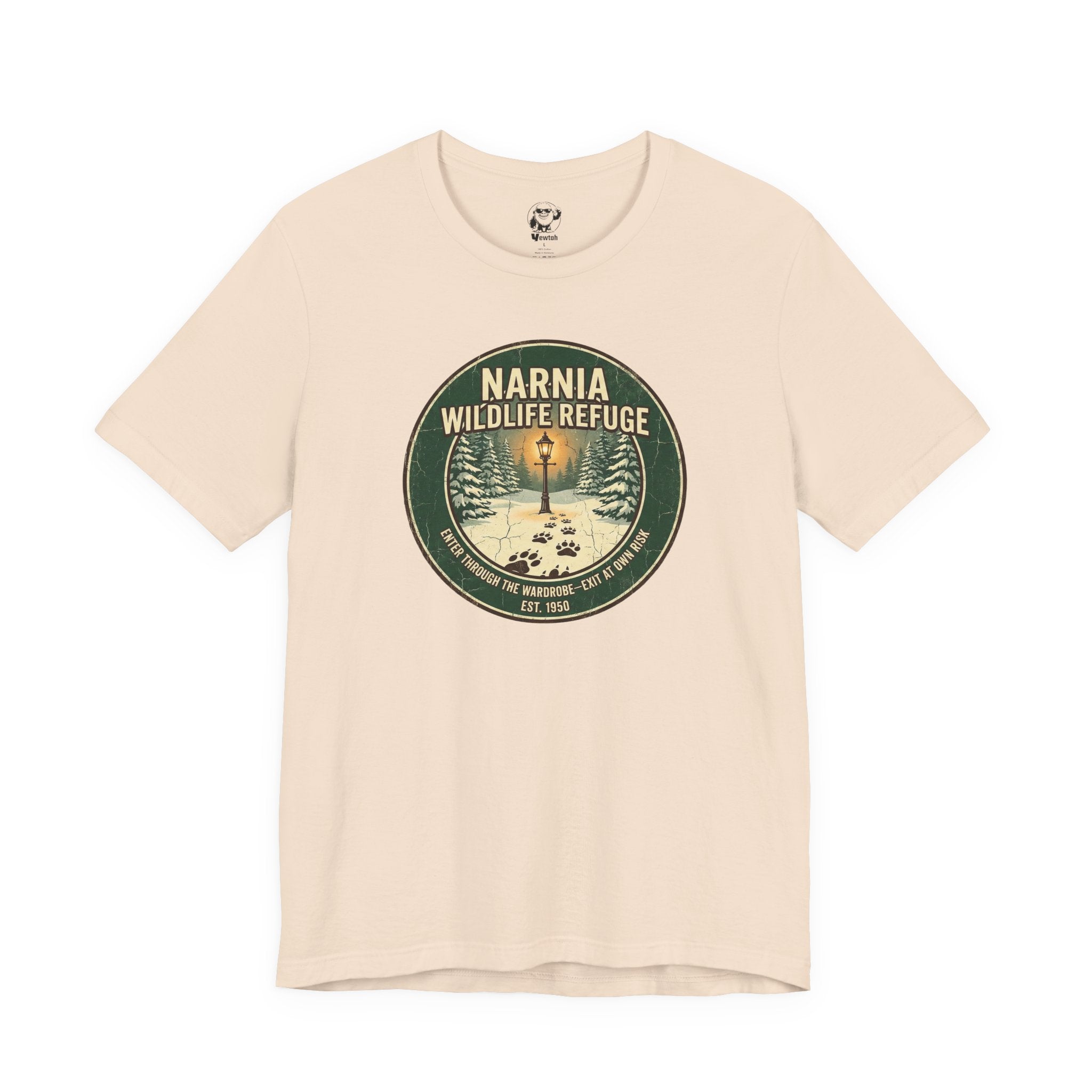 Narnia Wildlife Refuge Tee — Vintage Lamp Post Forest Graphic Shirt