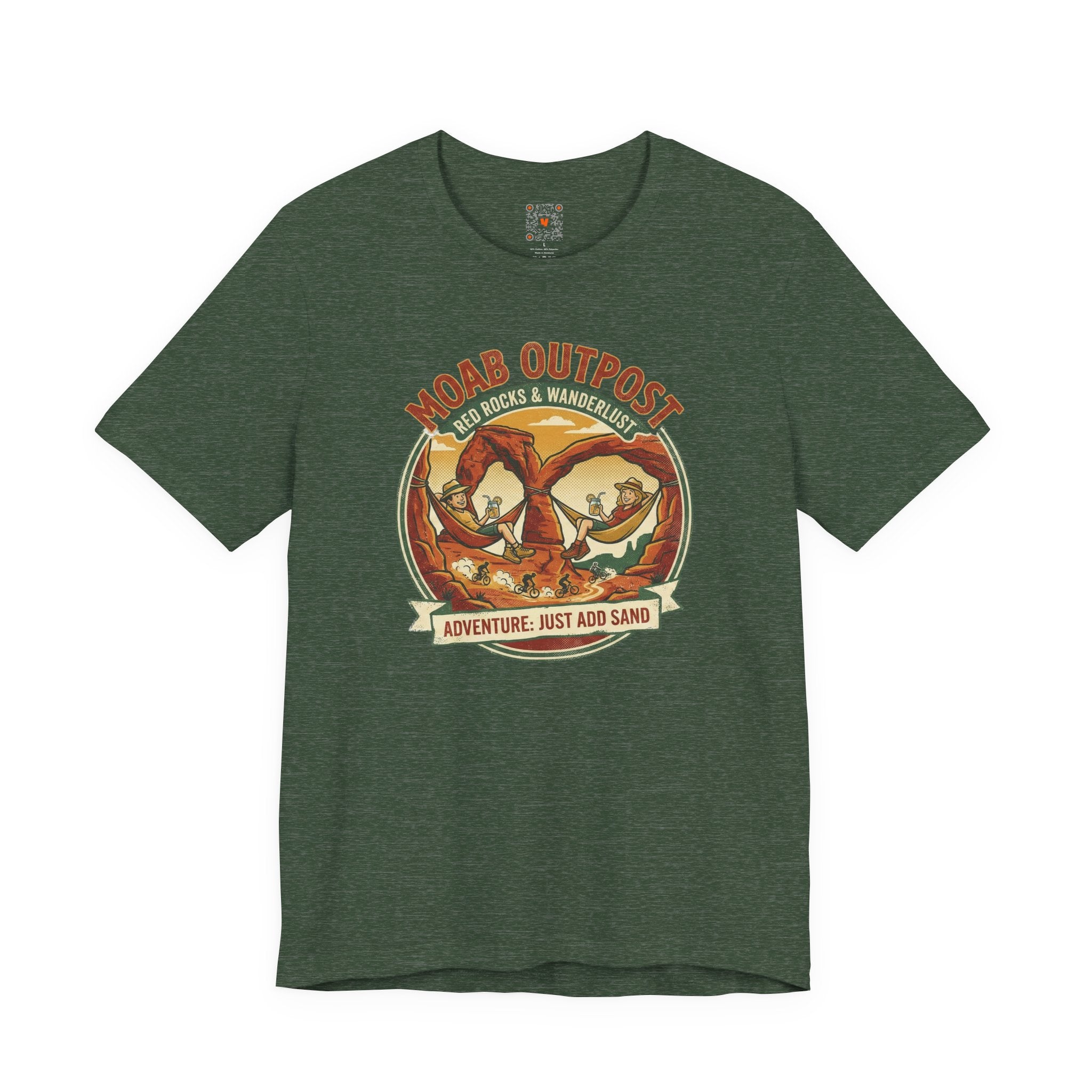 Moab Outpost Adventure Tee — "Adventure: Just Add Sand" Graphic T-Shirt