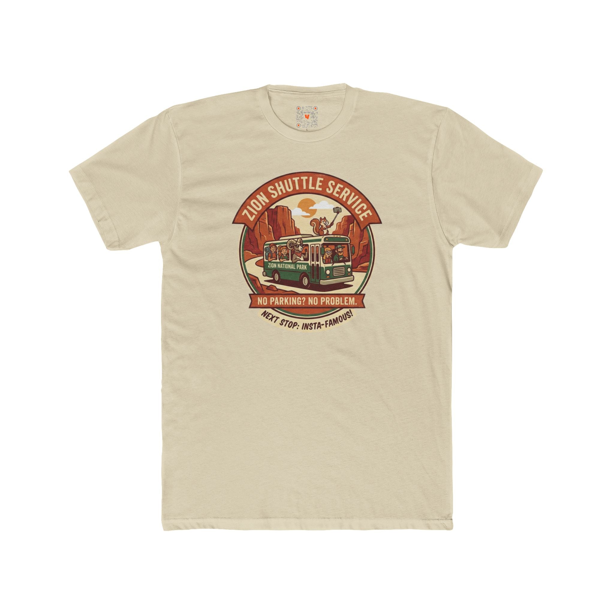 Zion Shuttle Service Vintage Bus Tee — Retro National Park Travel Shirt