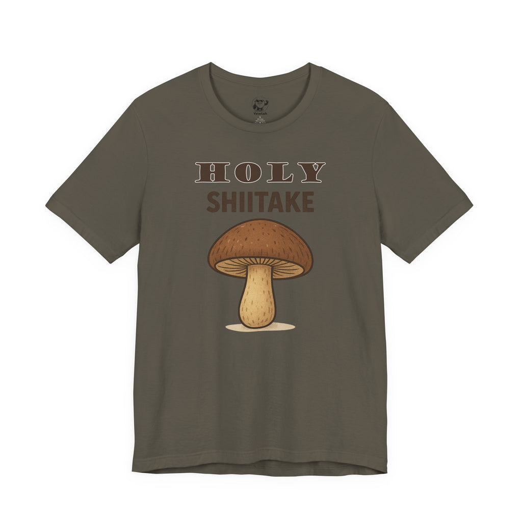 Holy Shiitake Mushroom Tee — Funny Mushroom Graphic T‑Shirt