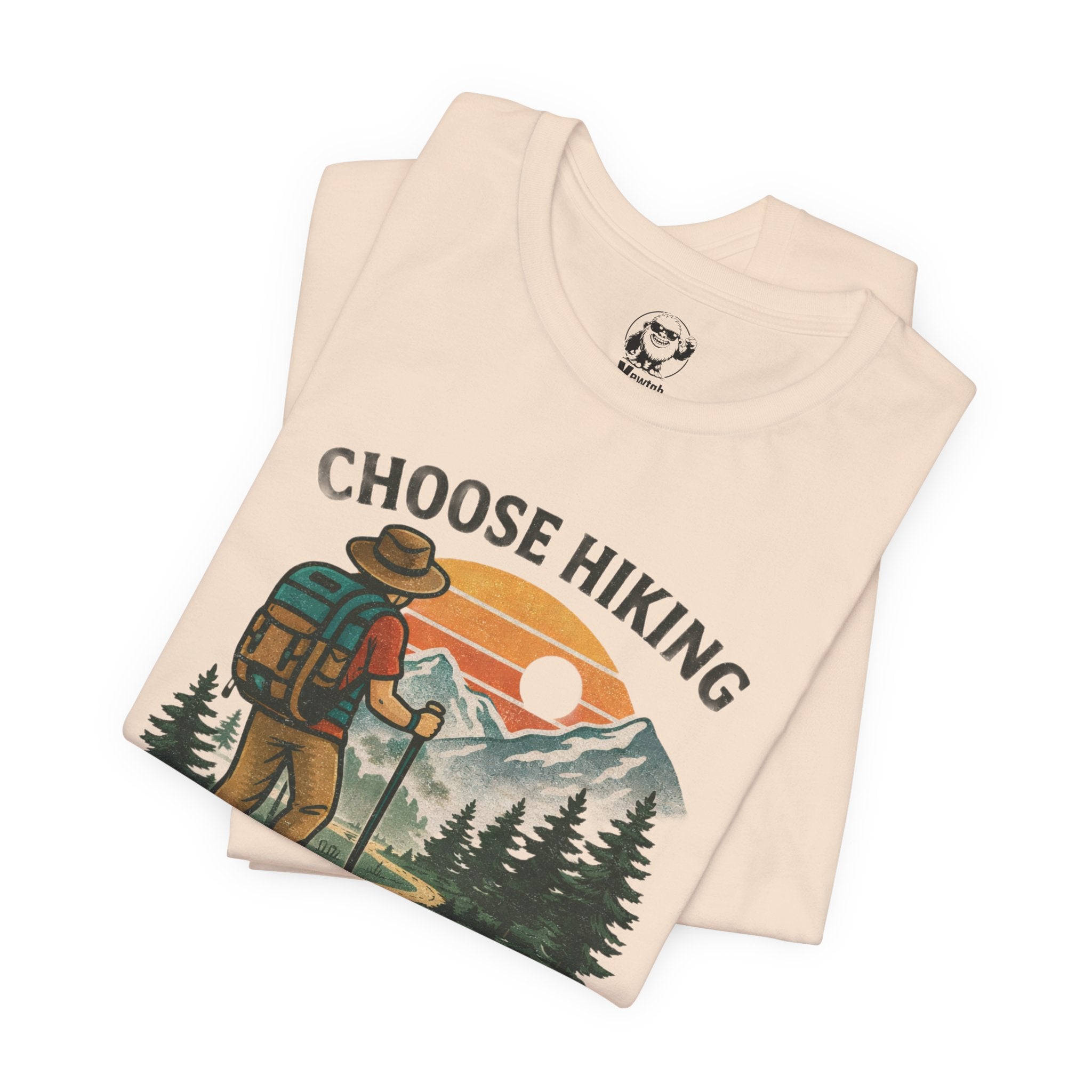 Choose Hiking Because Throat Punching Is Frowned Upon - Vintage Outdoor Tee