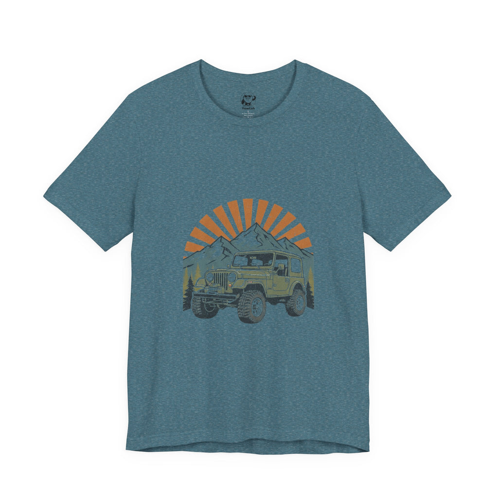 Vintage 4x4 Adventure Tee — Sunset Mountain Off-Road Graphic T-Shirt