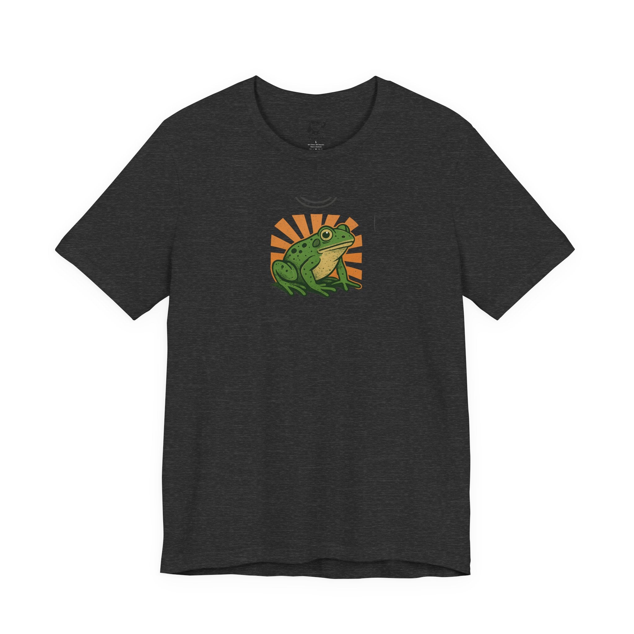 Frog Sunrise T‑Shirt — Retro Green Frog Graphic Tee