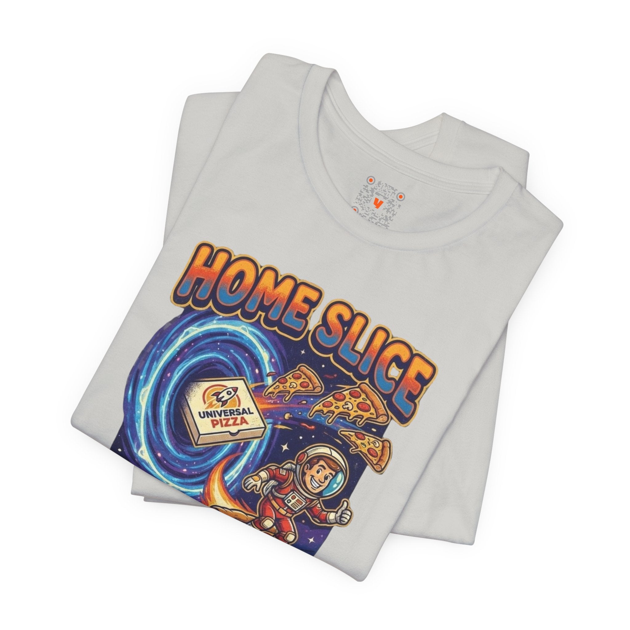Home Slice Pizza Delivery Tee — "Pizza Delivery Across the Multiverse" Graphic T-Shirt